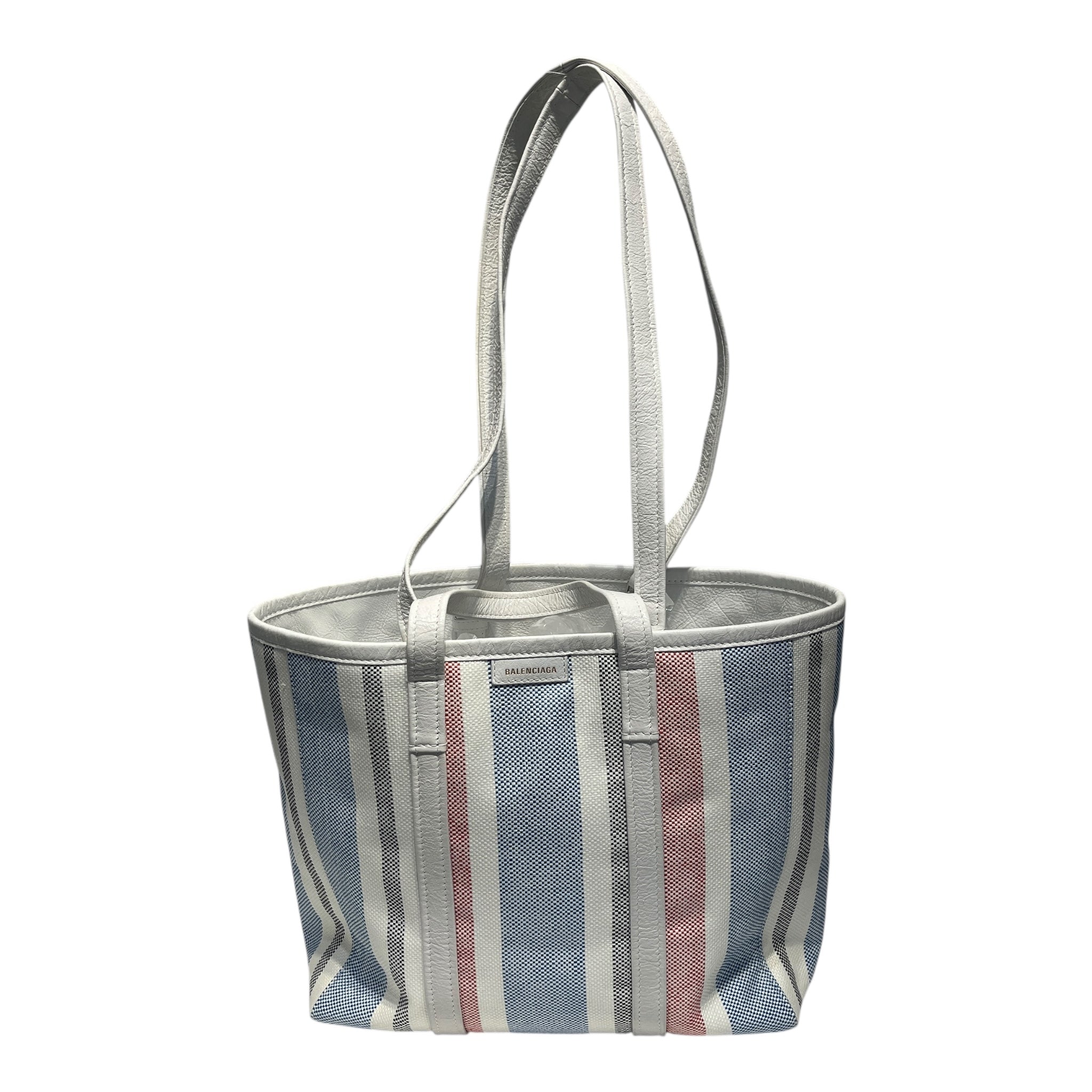 BALENCIAGA/Cross Body Bag/Stripe/Leather/WHT/BIZARRE/BLU/RED view 1
