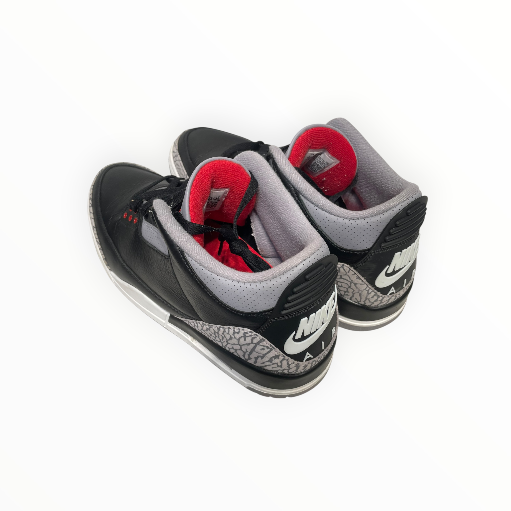 NIKE/AIR JORDAN 3/Hi-Sneakers/US 12.5/Leather/BLK/DN3707-010 view 2
