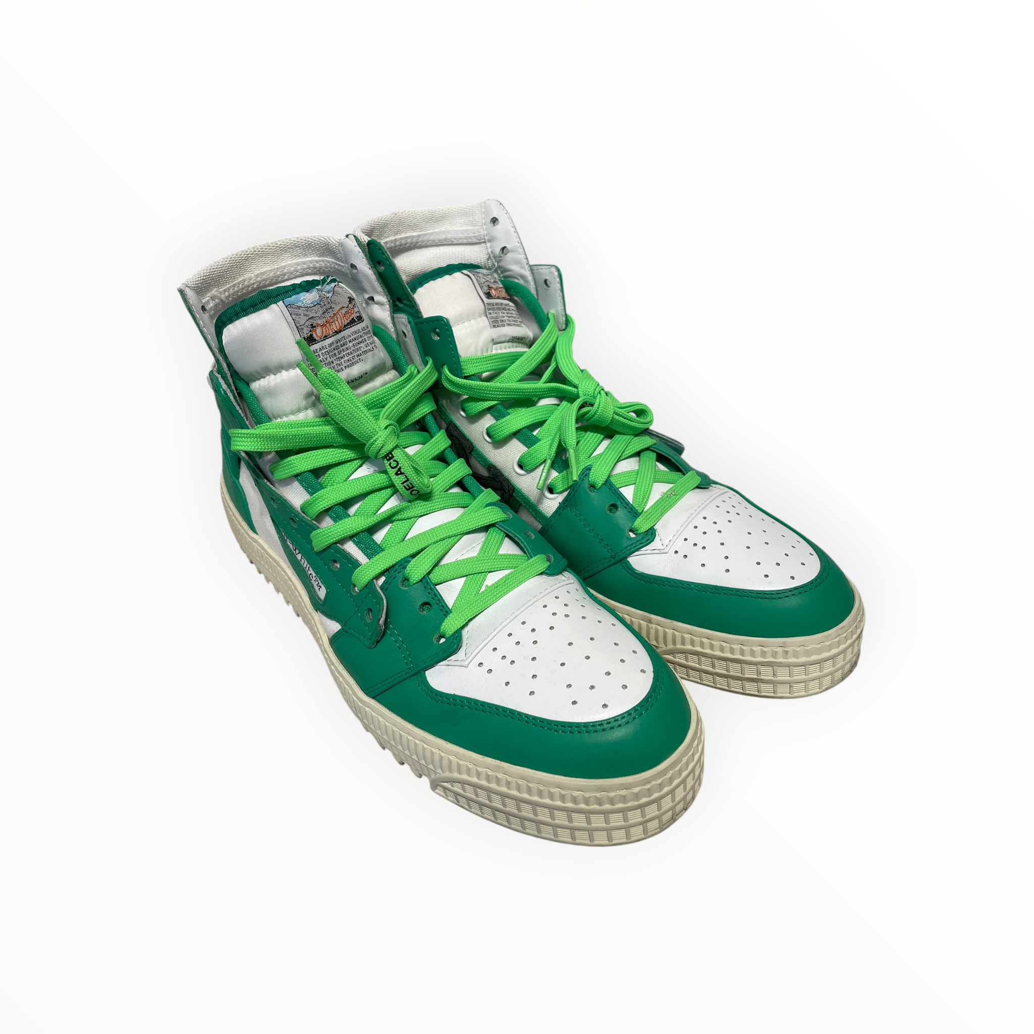 OFF-WHITE/Hi-Sneakers/EU 44/Leather/GRN/3.0 OFF COURT ERO SNEAKERS view 1