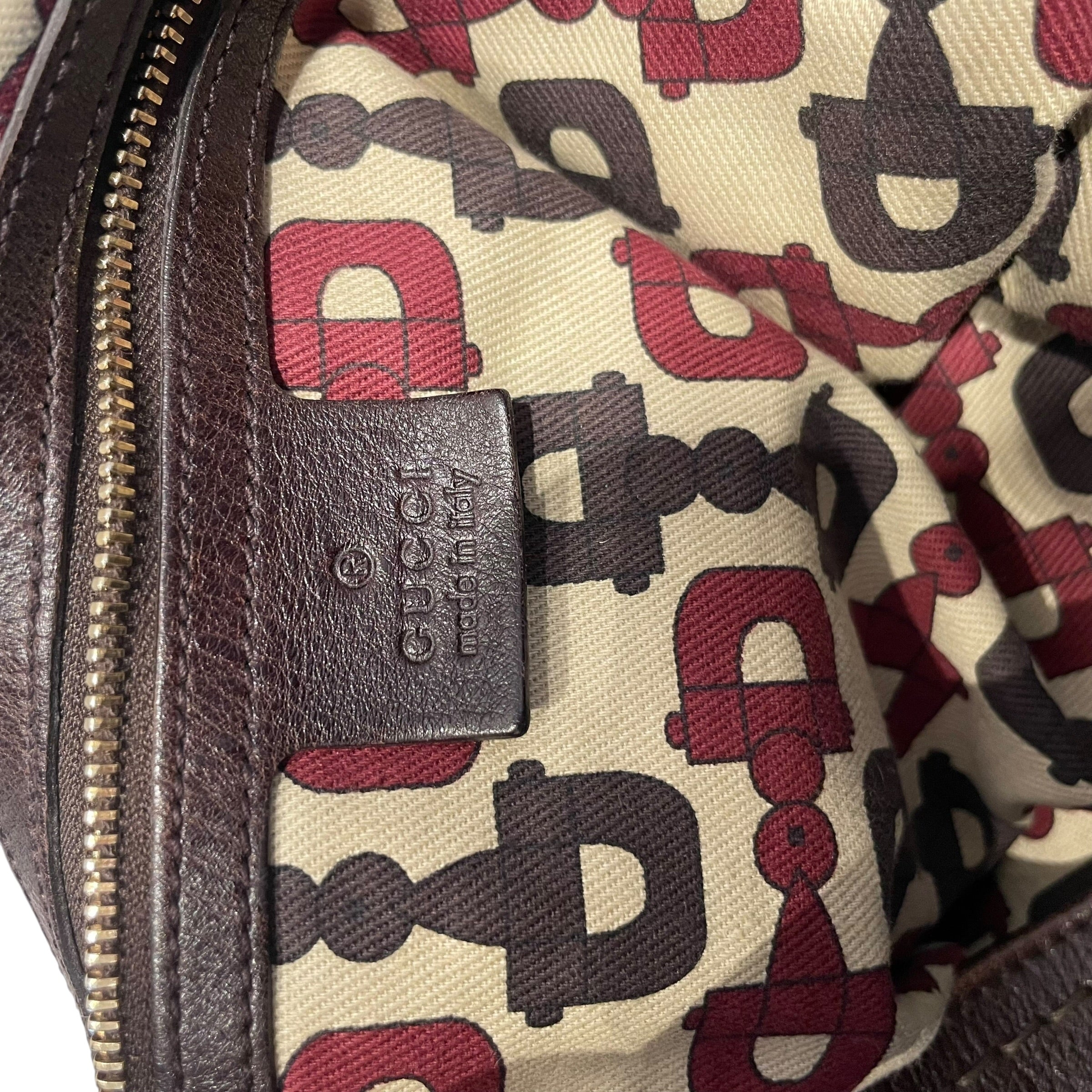 GUCCI/Tote Bag/Leather/BRW/GG Supreme Signoria BRW view 4
