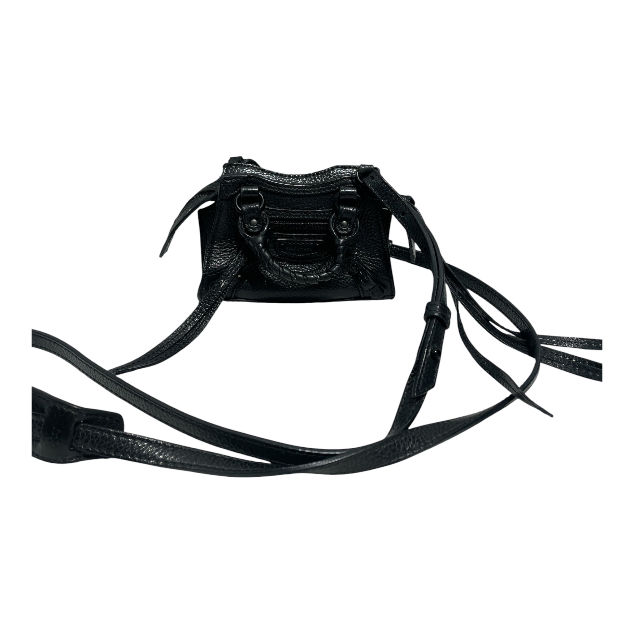 BALENCIAGA/Cross Body Bag/Leather/BLK/Mini City Bag view 1