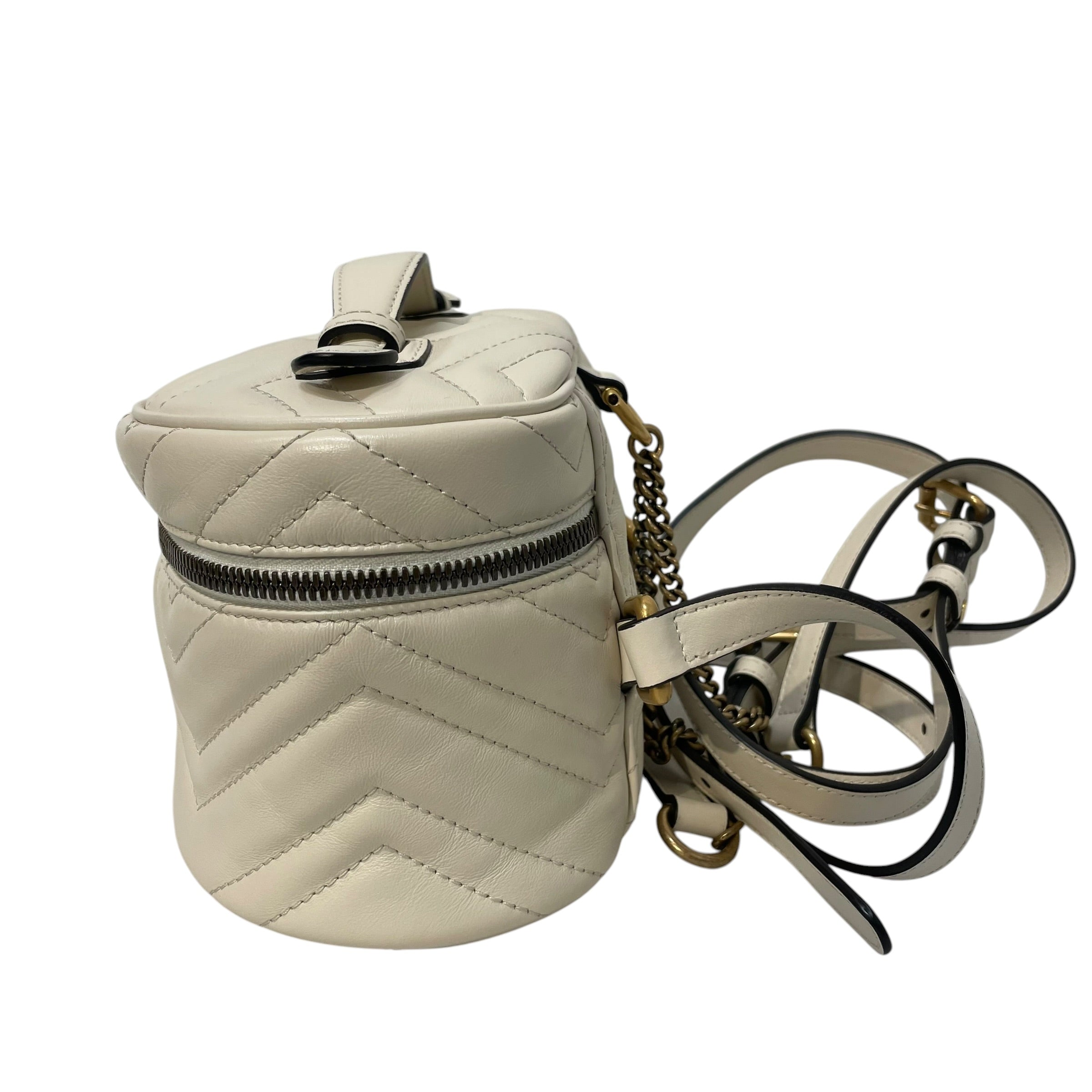 GUCCI/Backpack/Leather/WHT/GG Marmont Mini view 3
