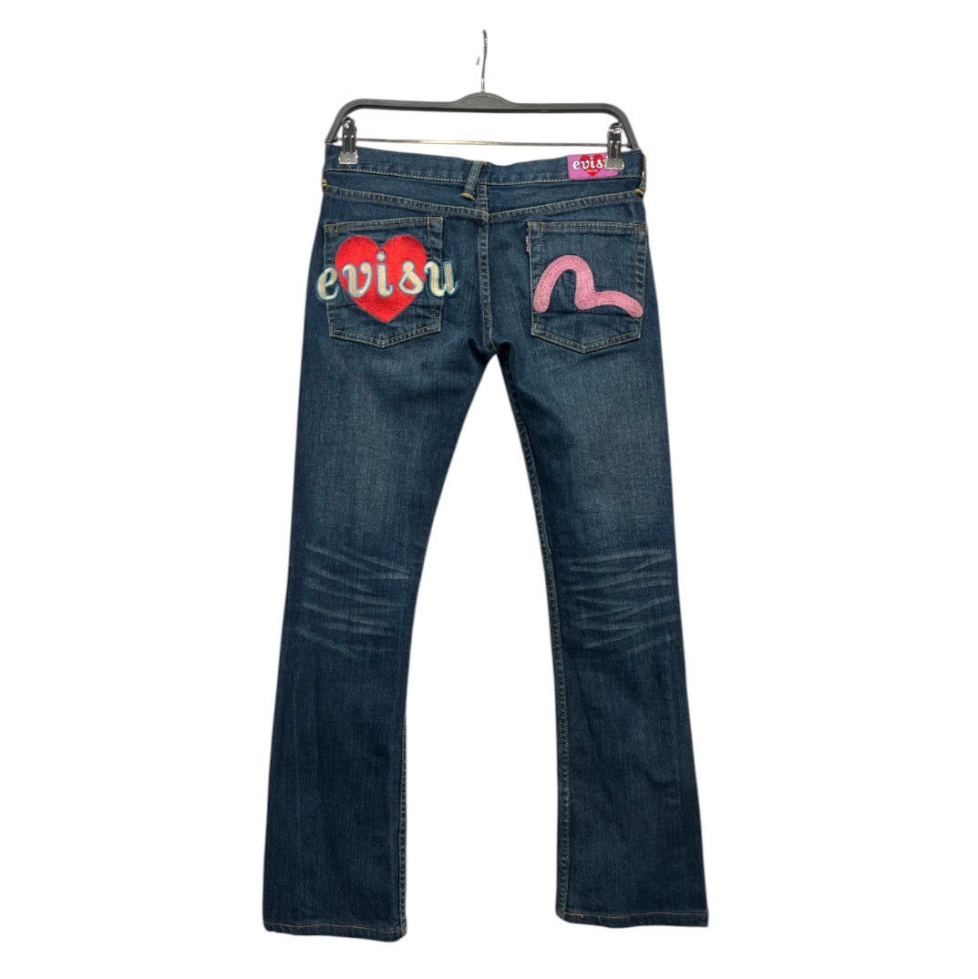 EVISU/Bootcut Pants/1/Denim/BLU/ view 2