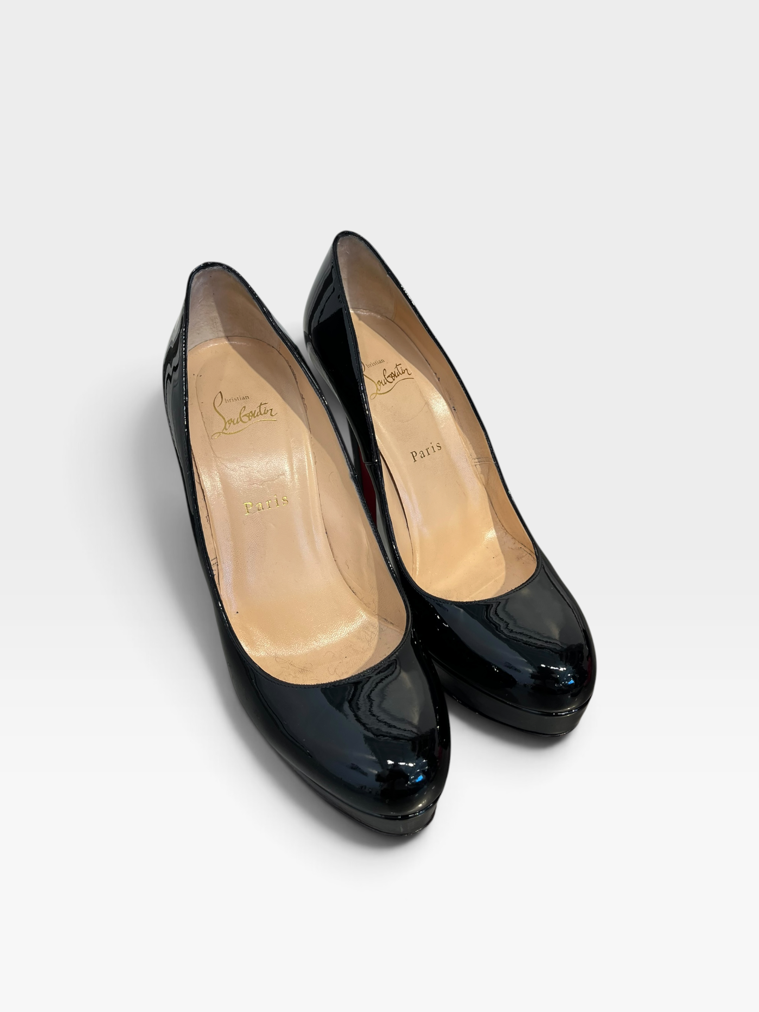 Christian Louboutin/Heels/EU 40.5/BLK/tall heel view 1