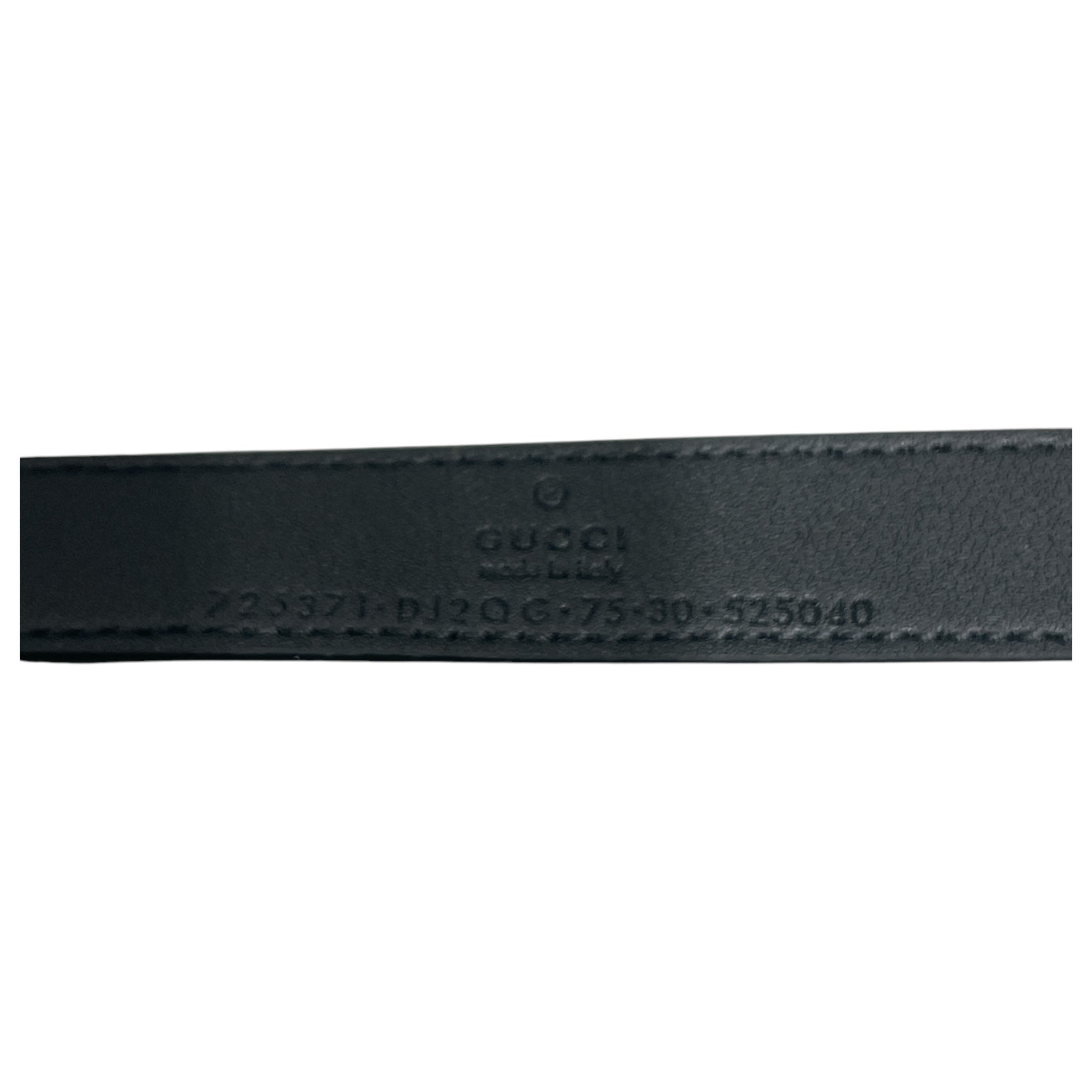 GUCCI/Belt/Leather/BLK/L's/Strawberry Buckle Belt 75 view 3