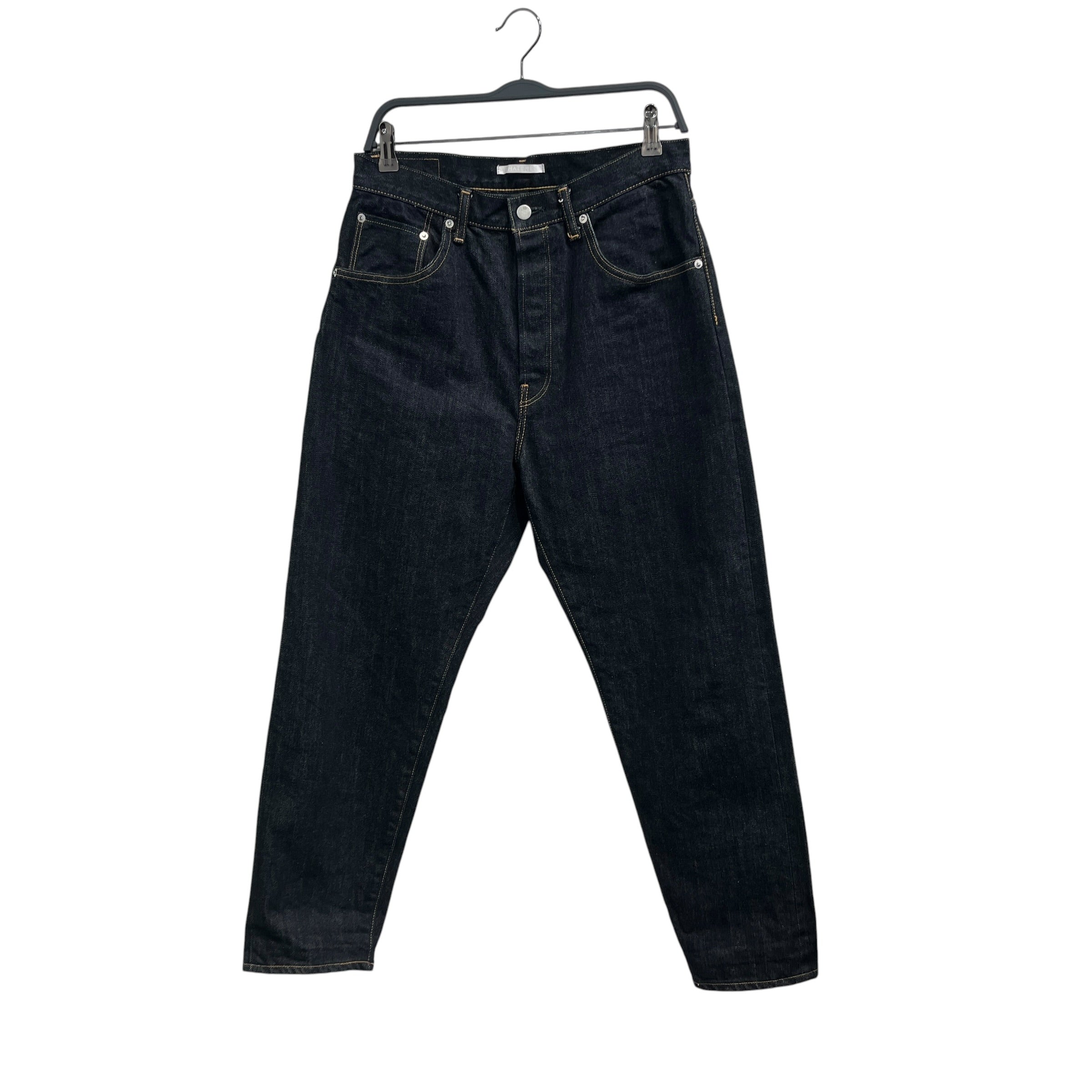HATSKI/Pants/2/Denim/NVY/brown stitching view 1