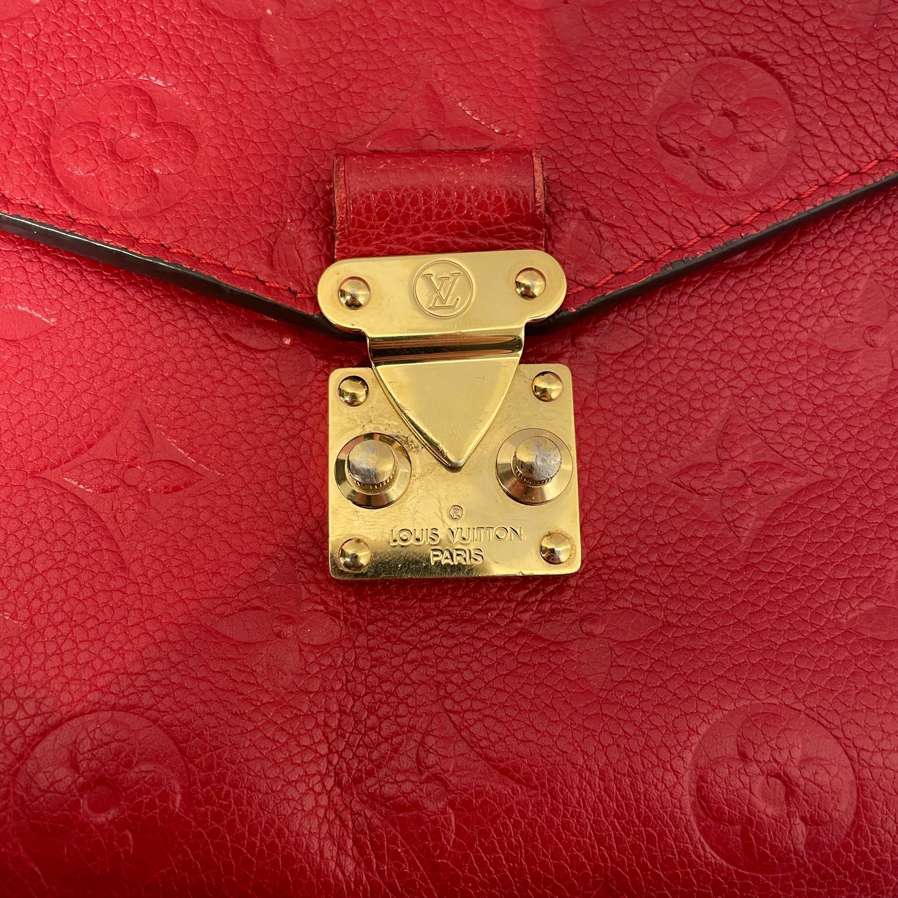 LOUIS VUITTON/Cross Body Bag/Monogram/Leather/RED/Metis MM view 6