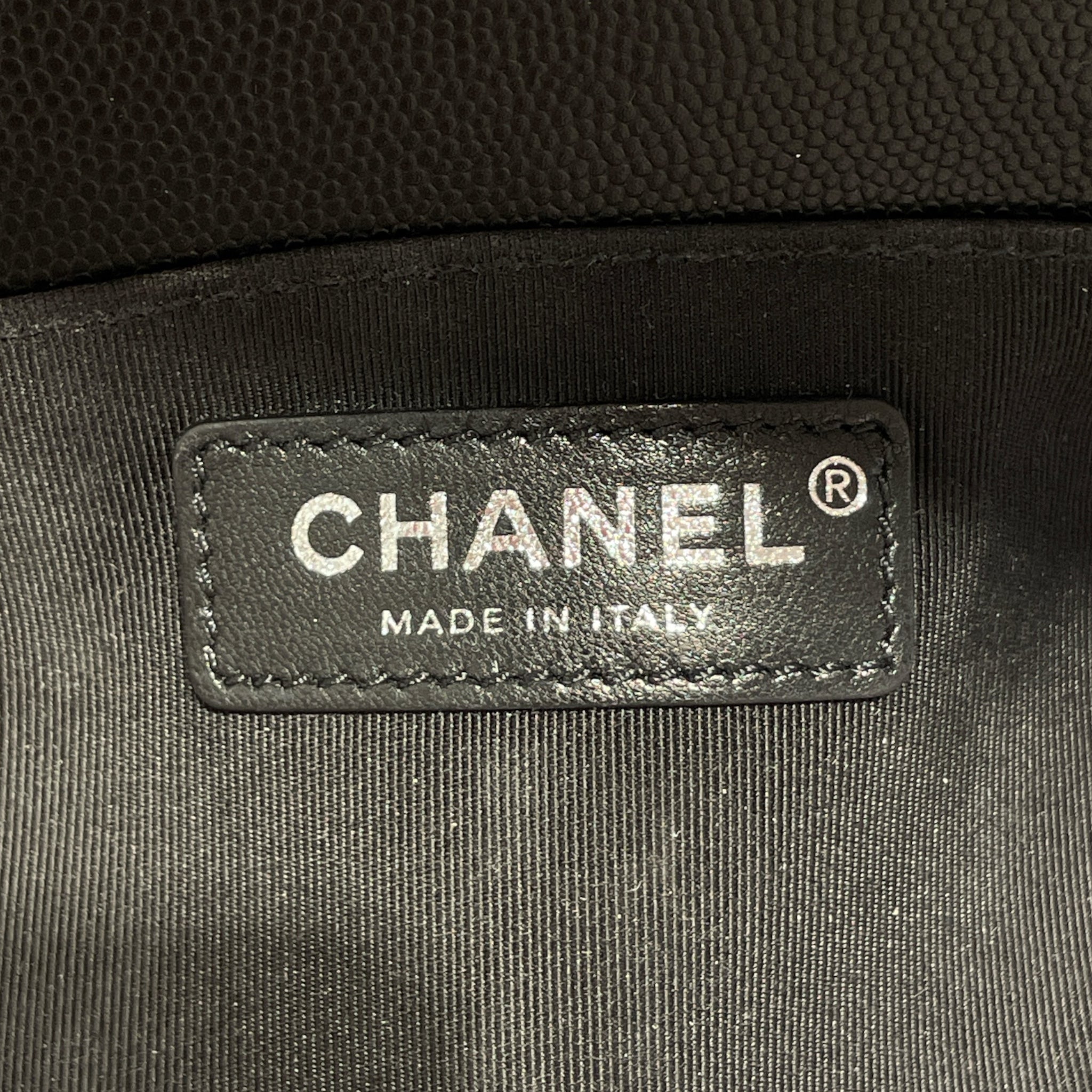 CHANEL/Cross Body Bag/BLK/CAVIAR CHANEL BOY BAG view 5