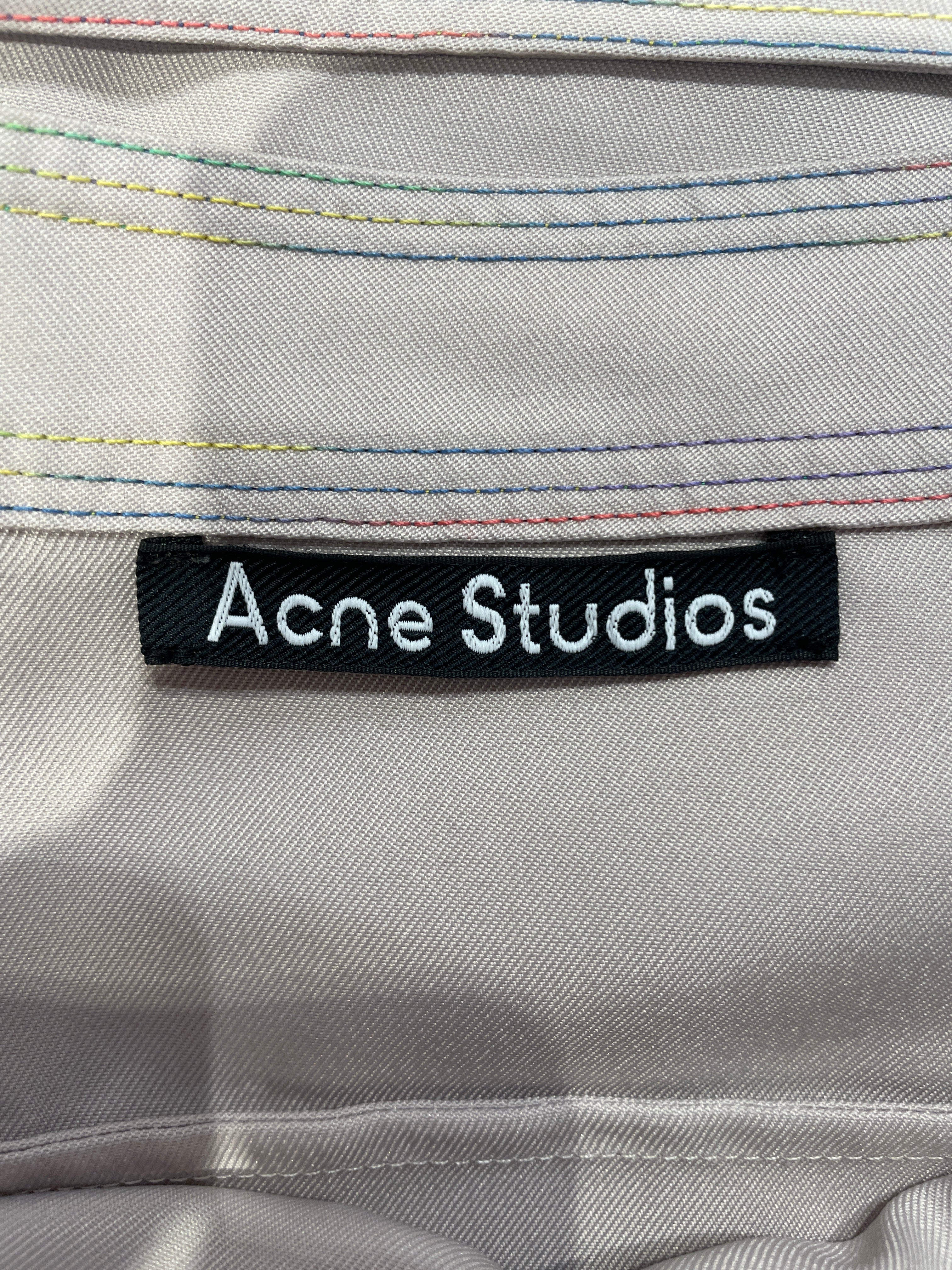 Acne Studios/Skirt/M/Polyester/BEG/RAINBOW STITCHING SKIRT view 3
