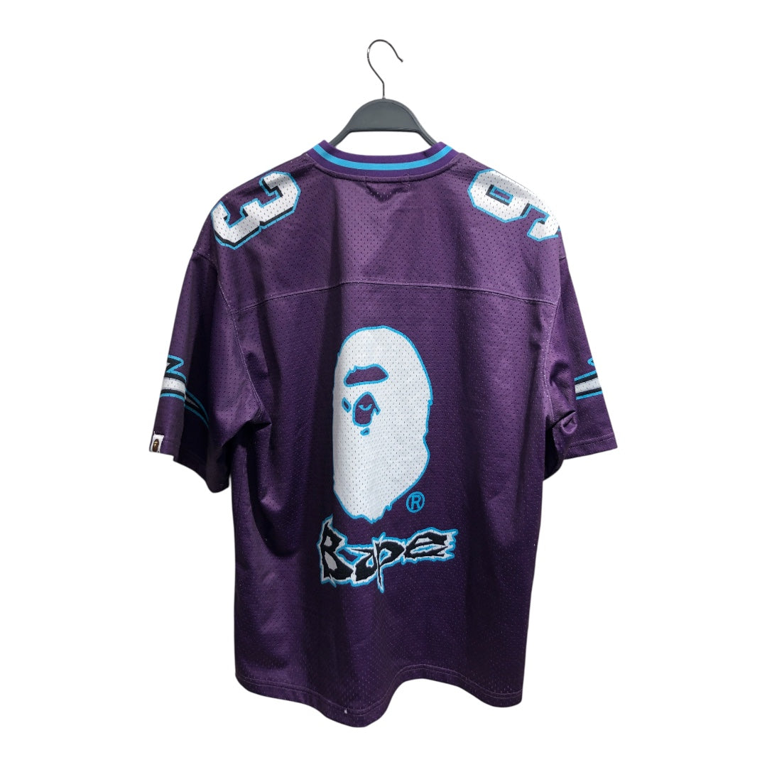 A BATHING APE/T-Shirt/S/PPL/Graphic/93 FOOTBALL JERSEY view 2