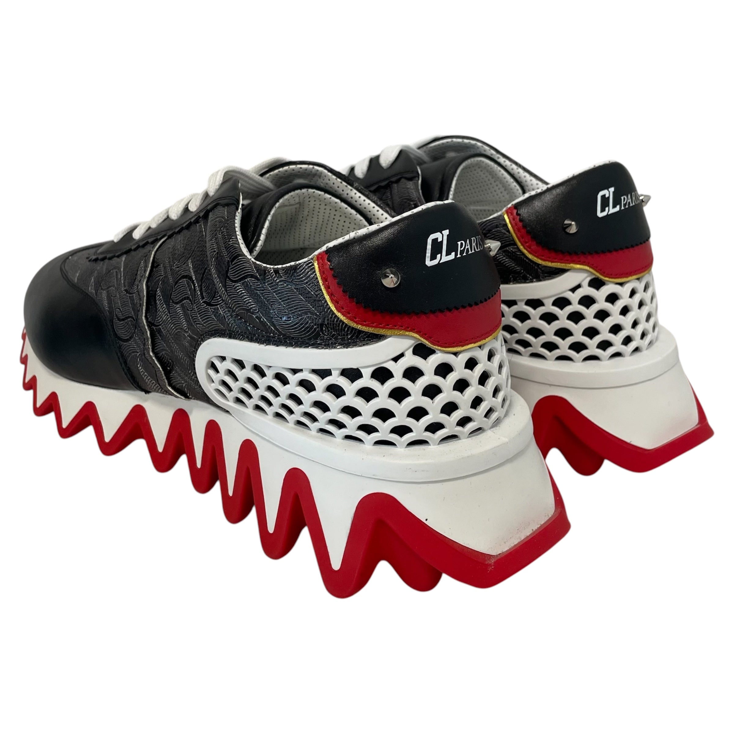 Christian Louboutin/Low-Sneakers/EU 46/Monogram/Leather/BLK/ view 2