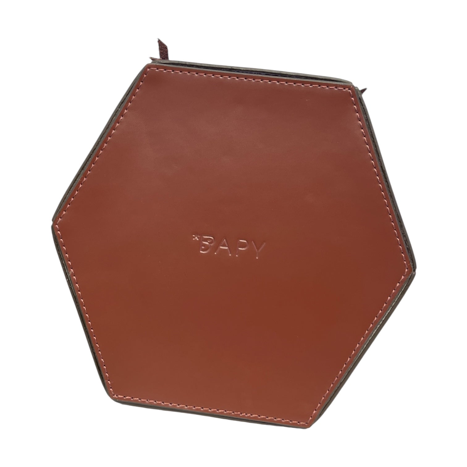 BAPY/Basket Bag/Leather/BRW/WOVEN SEAMS BUCKET BAG view 3