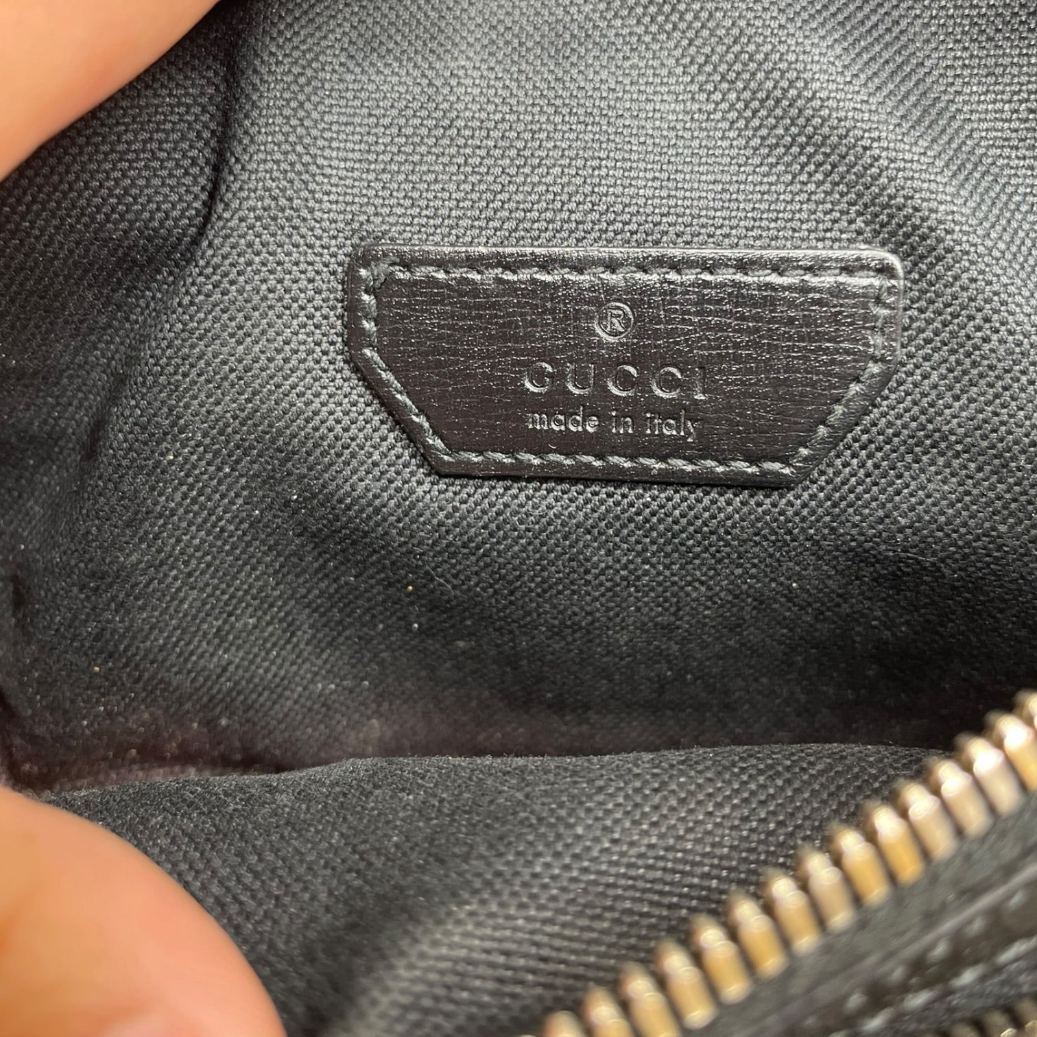 GUCCI/Fanny Pack/Monogram/Leather/BLK/Waist Bag view 7