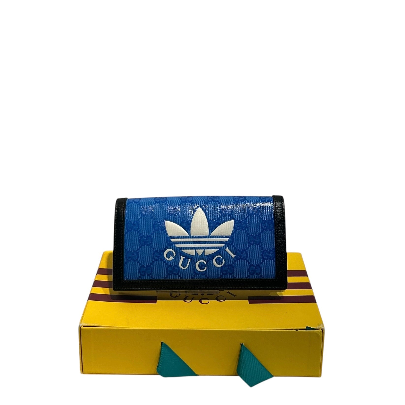 GUCCI/adidas/Cross Body Bag/Monogram/Leather/BLU/Chain Wallet Crossbody view 7