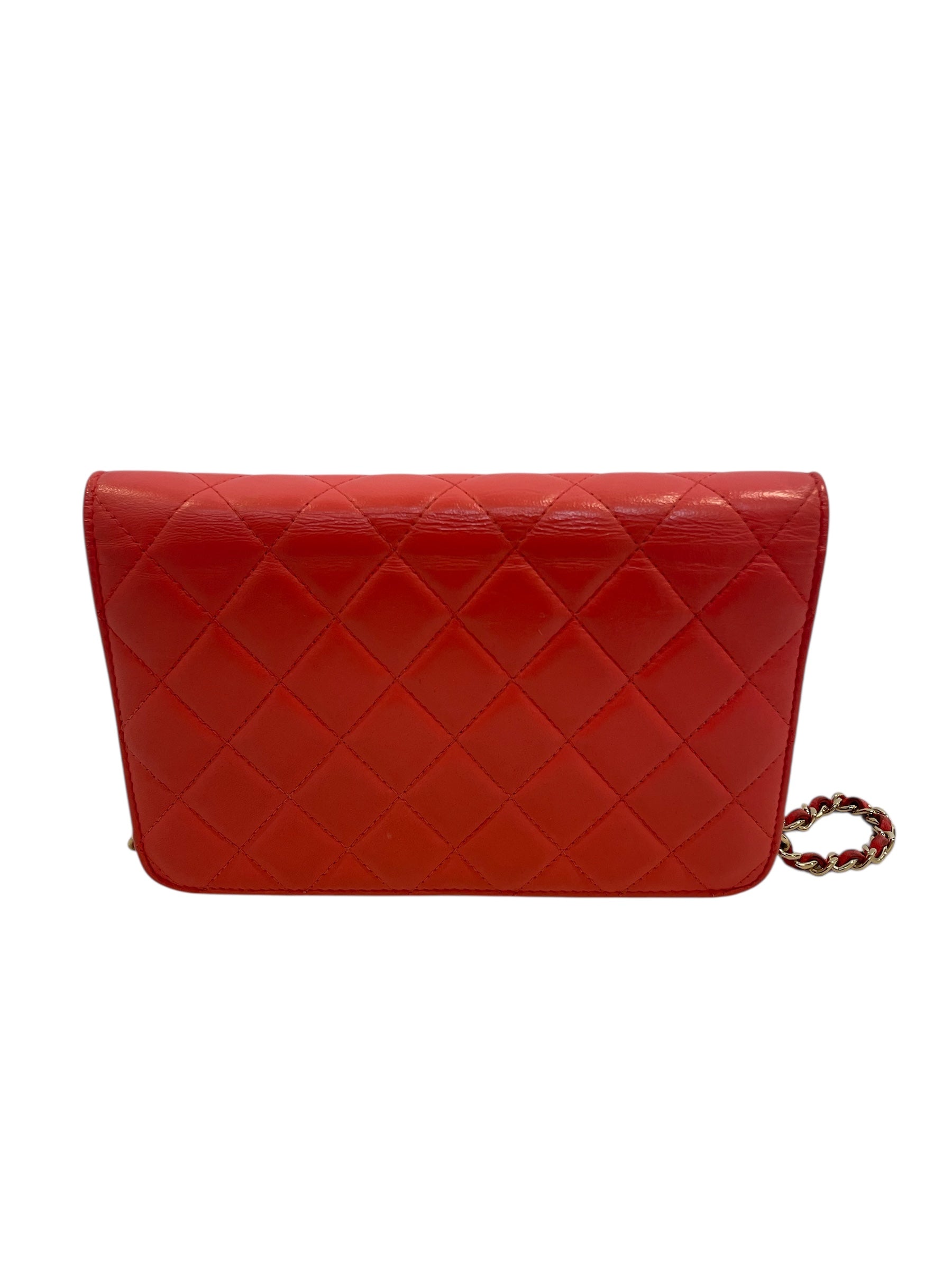 CHANEL/Cross Body Bag/Leather/PNK/camellia cc charm clutch view 2