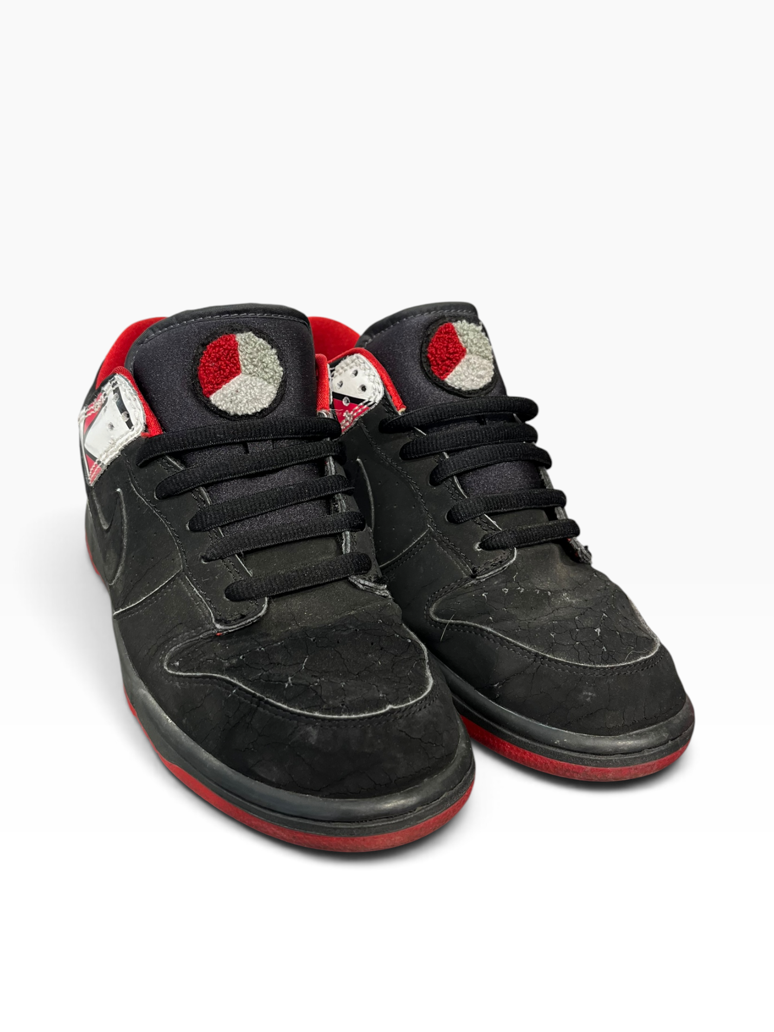 NIKE/Low-Sneakers/US 8.5/Leather/BLK/DUNK LOW JORDAN PACK view 1