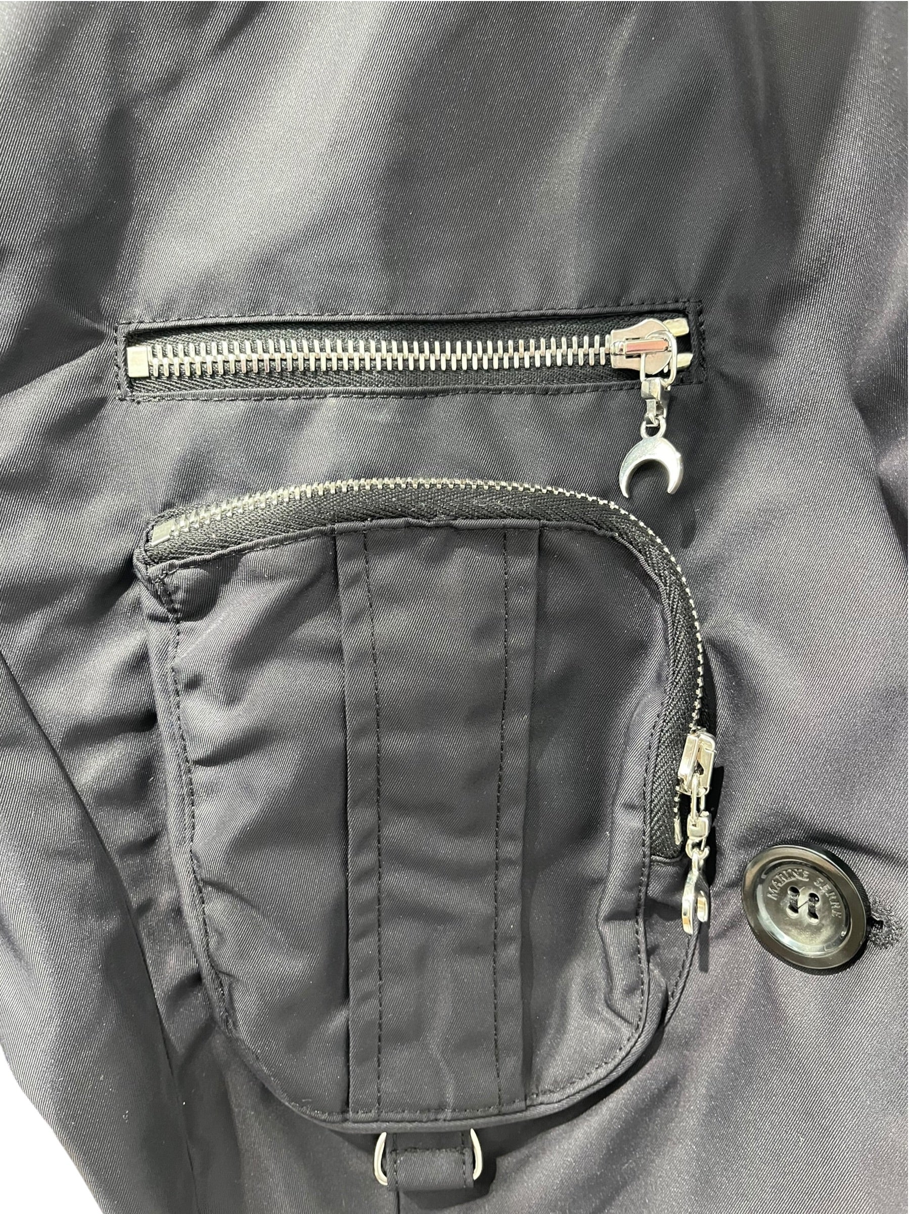 MARINE SERRE/Jacket/M/Polyester/BLK/Single Breasted/ZIPPER POCKETS SYNCH view 6