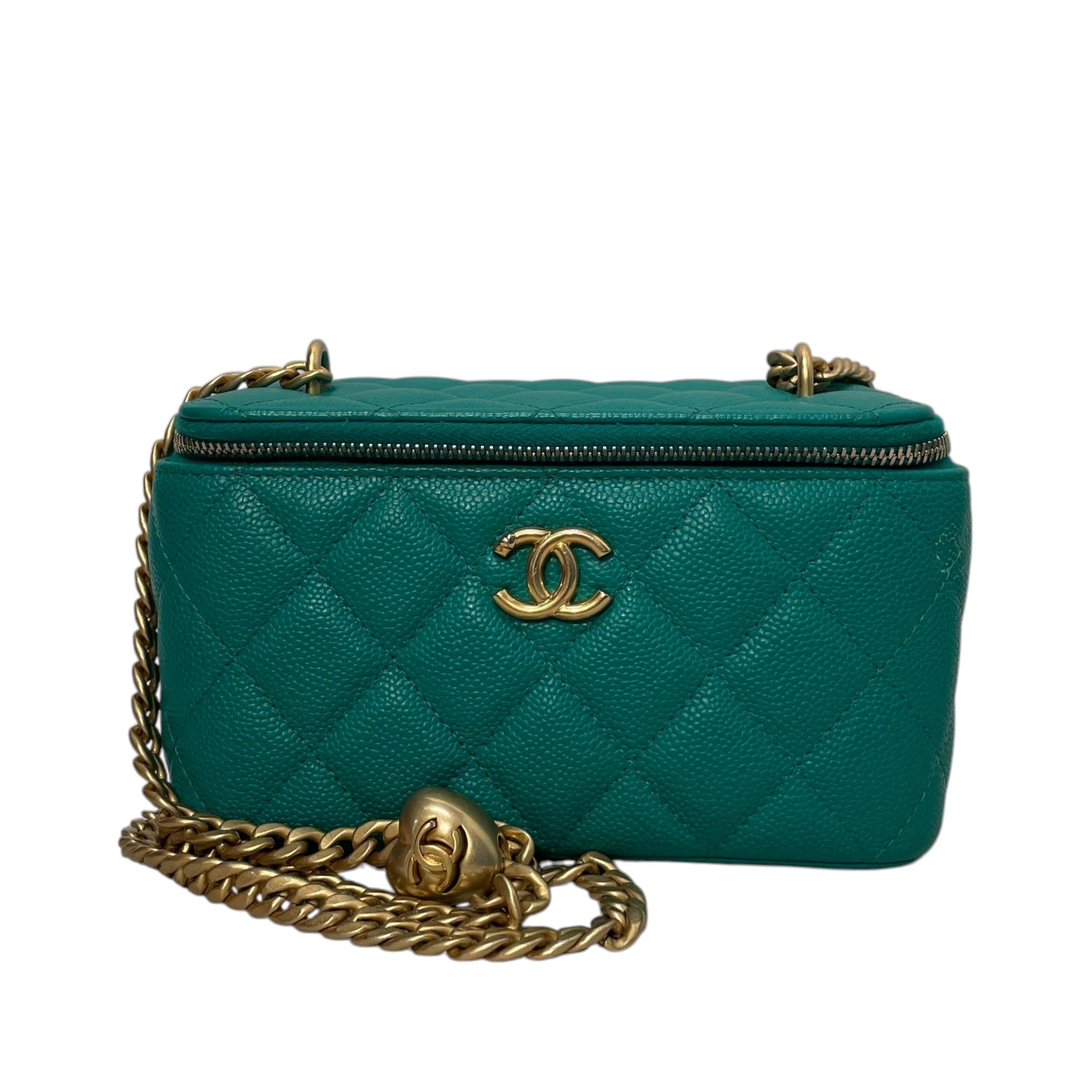 CHANEL/Cross Body Bag/Leather/GRN/CAVIAR SWEETHEART MINI view 1
