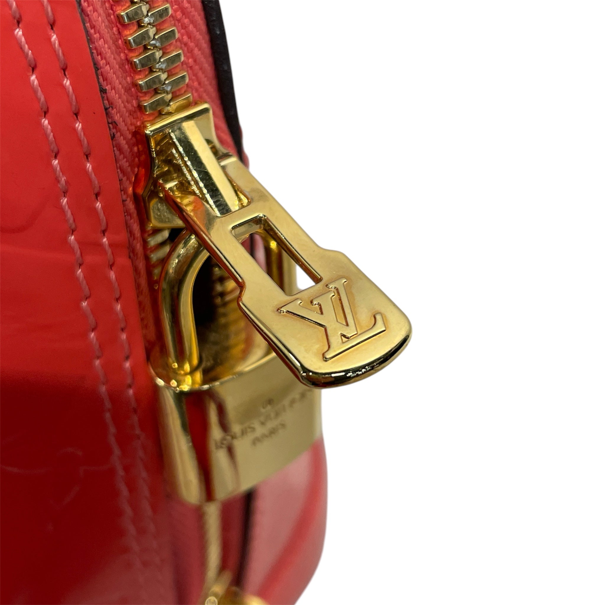 LOUIS VUITTON/Hand Bag/Monogram/Leather/RED/MONOGRAM VERNIS BAG view 8