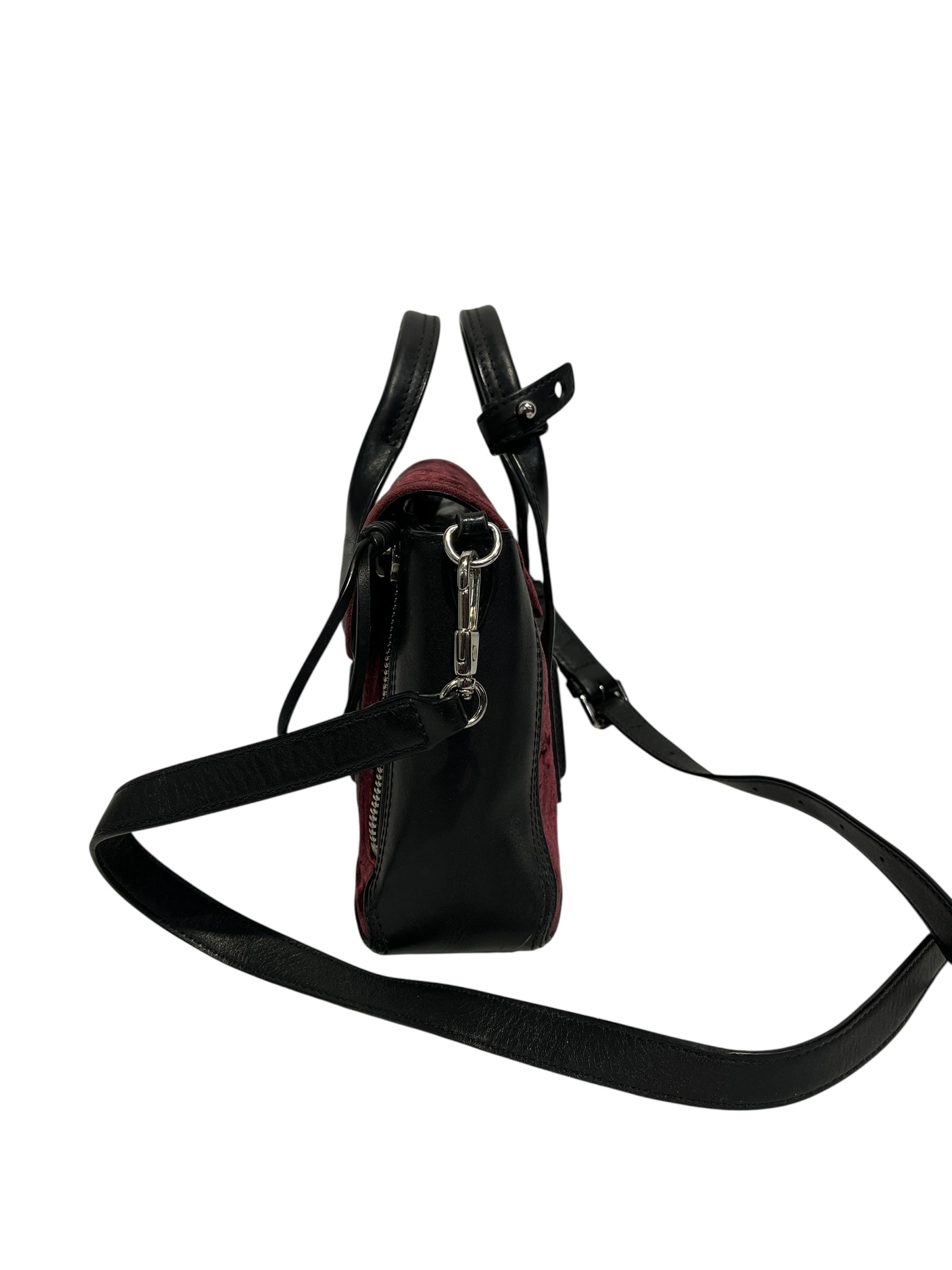 3.1 phillip lim/Cross Body Bag/Border/Leather/BLK/BRUGUNDY MDDLE VELOUR view 4