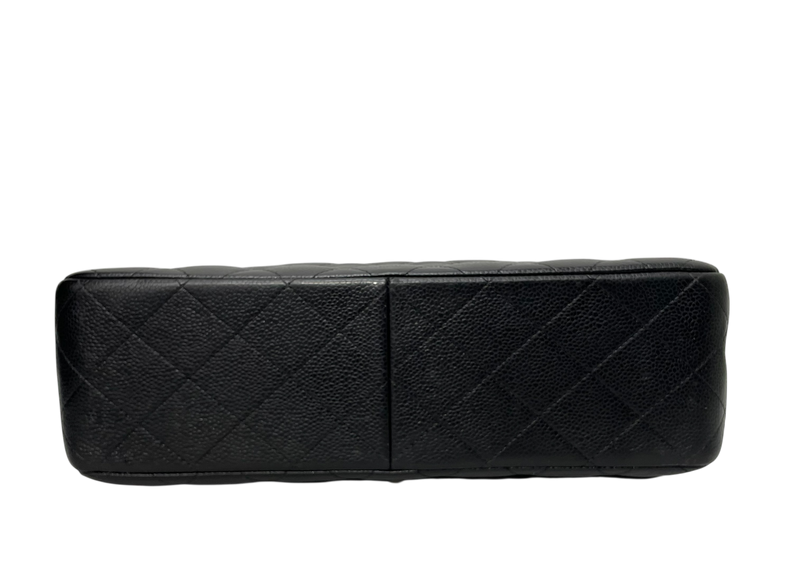 CHANEL/Hand Bag/Leather/BLK/MEDIUM CAVIAR FLAP BAG