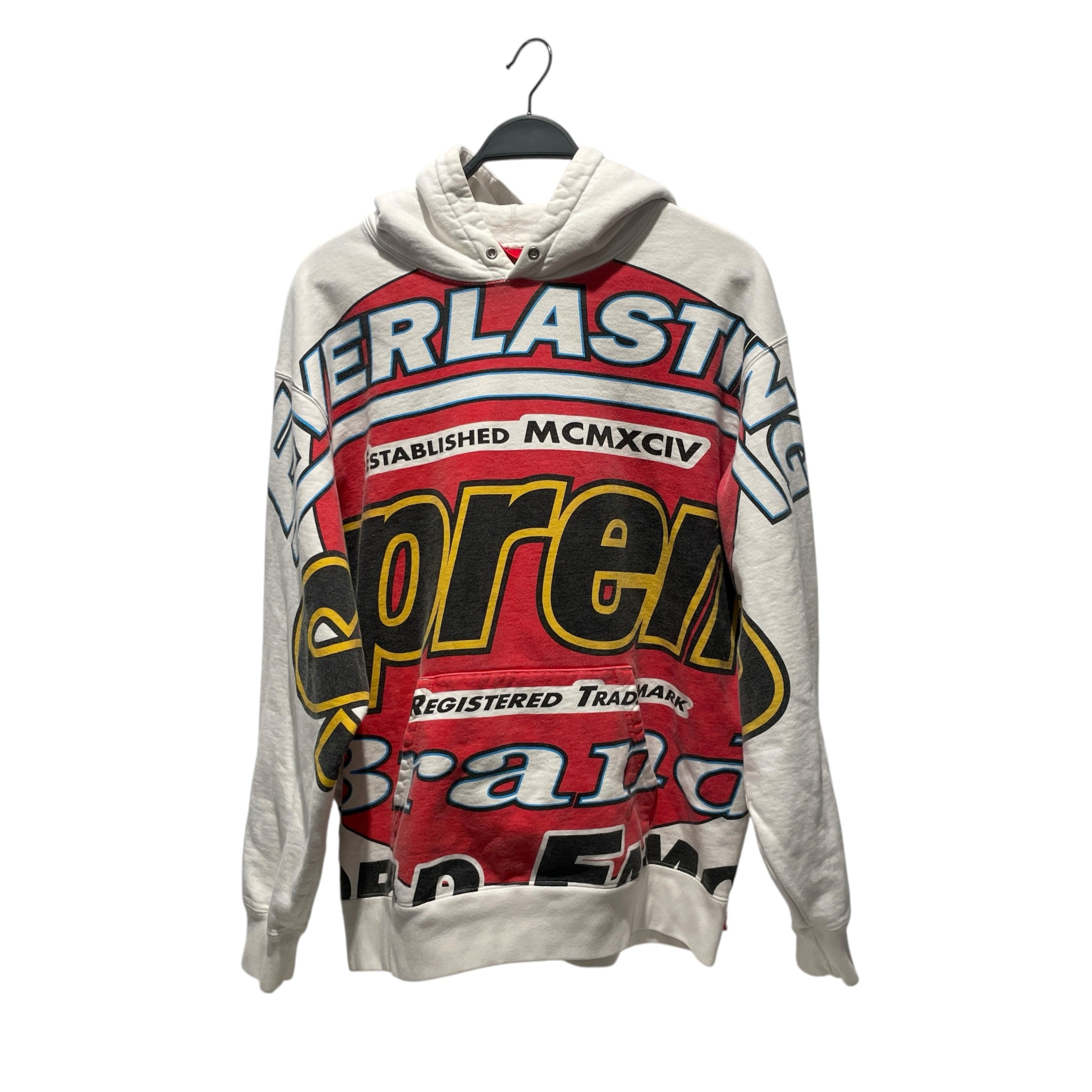 Supreme/Hoodie/L/Graphic/Cotton/WHT/everlasting big logo view 1