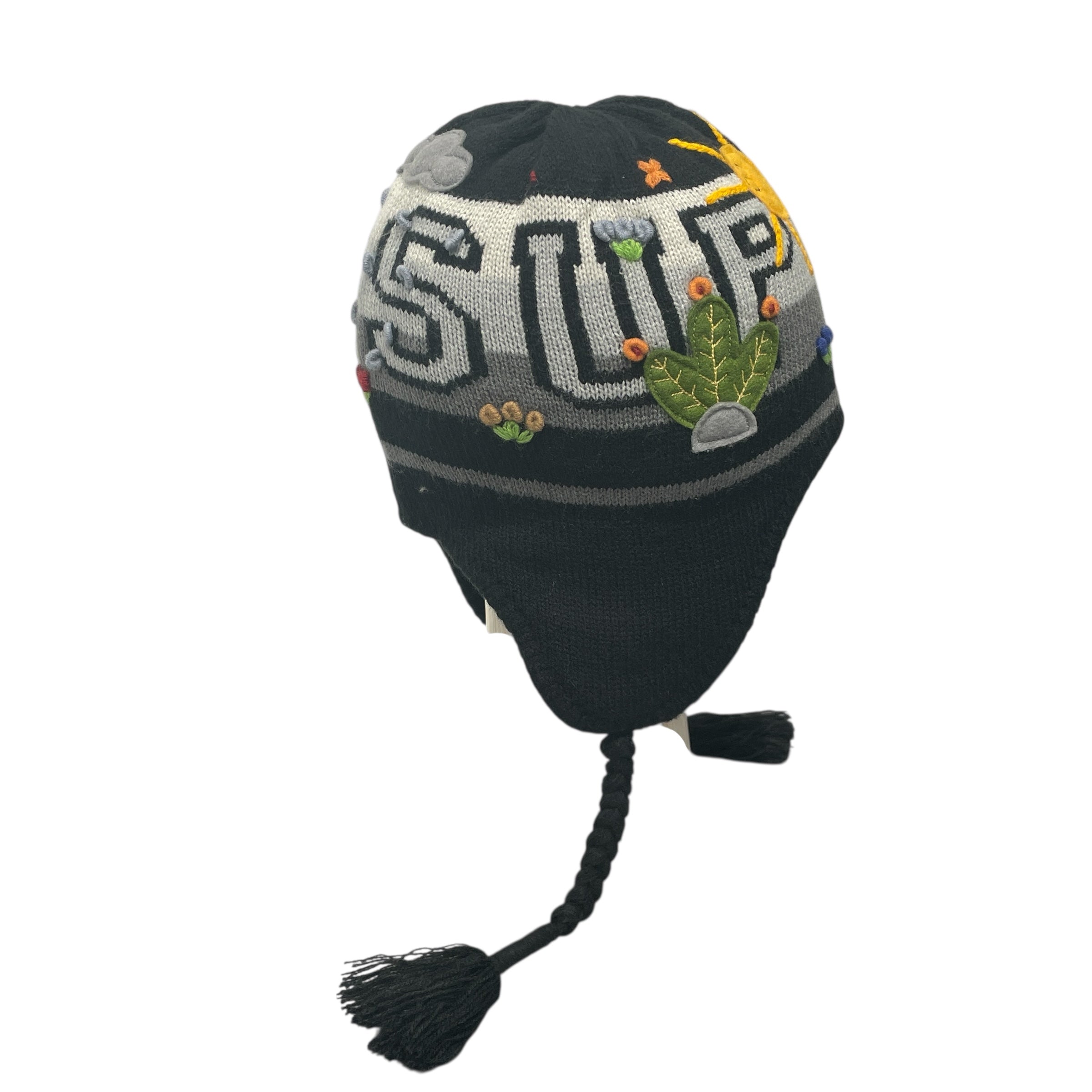 Supreme/Beanie/OS/Graphic/Acrylic/BLK/Felt Applique Earflap F/W 2025 view 3