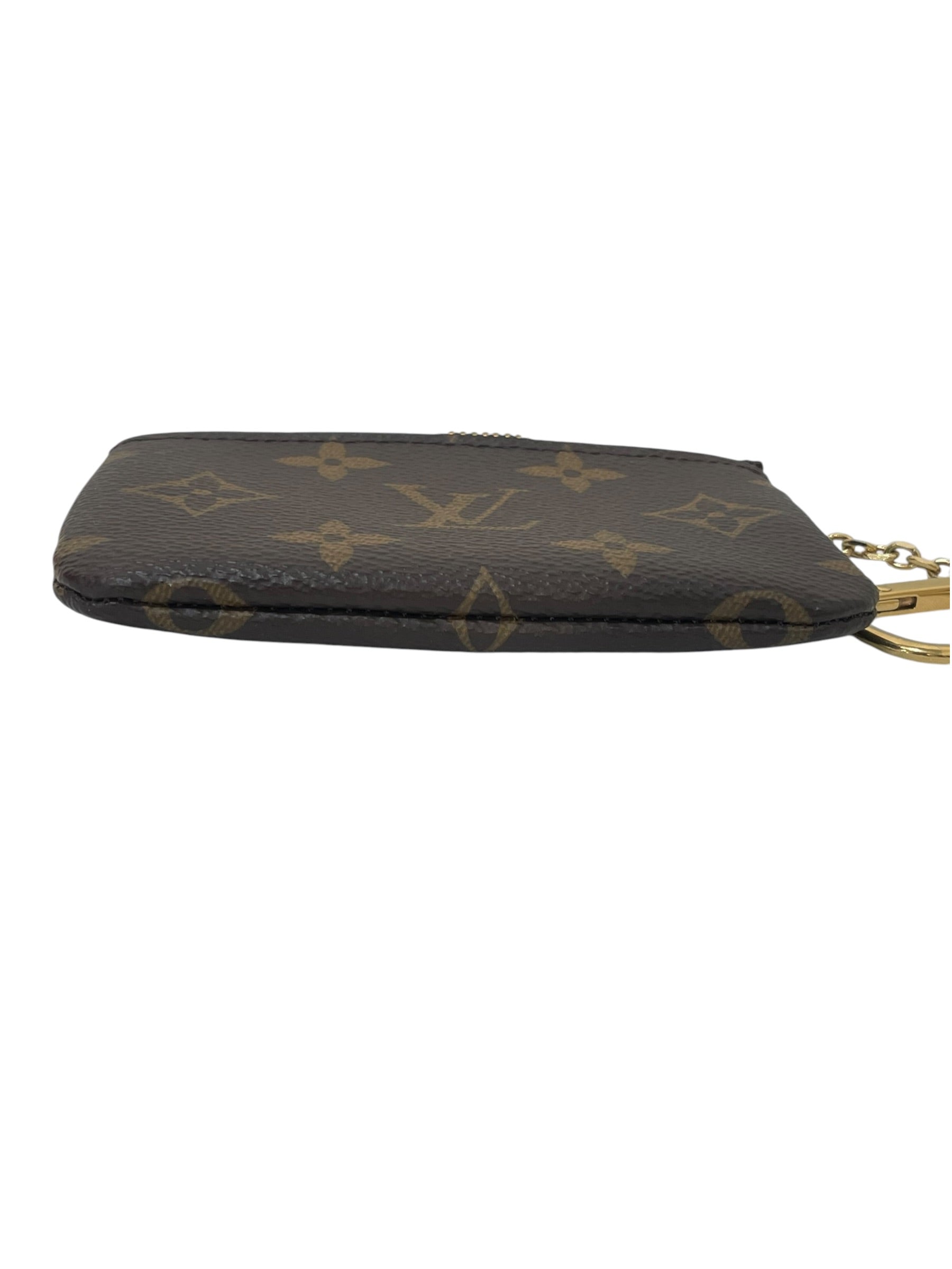 LOUIS VUITTON/Coin Wallet/Monogram/Leather/BRW/L's/clip key pouch view 3