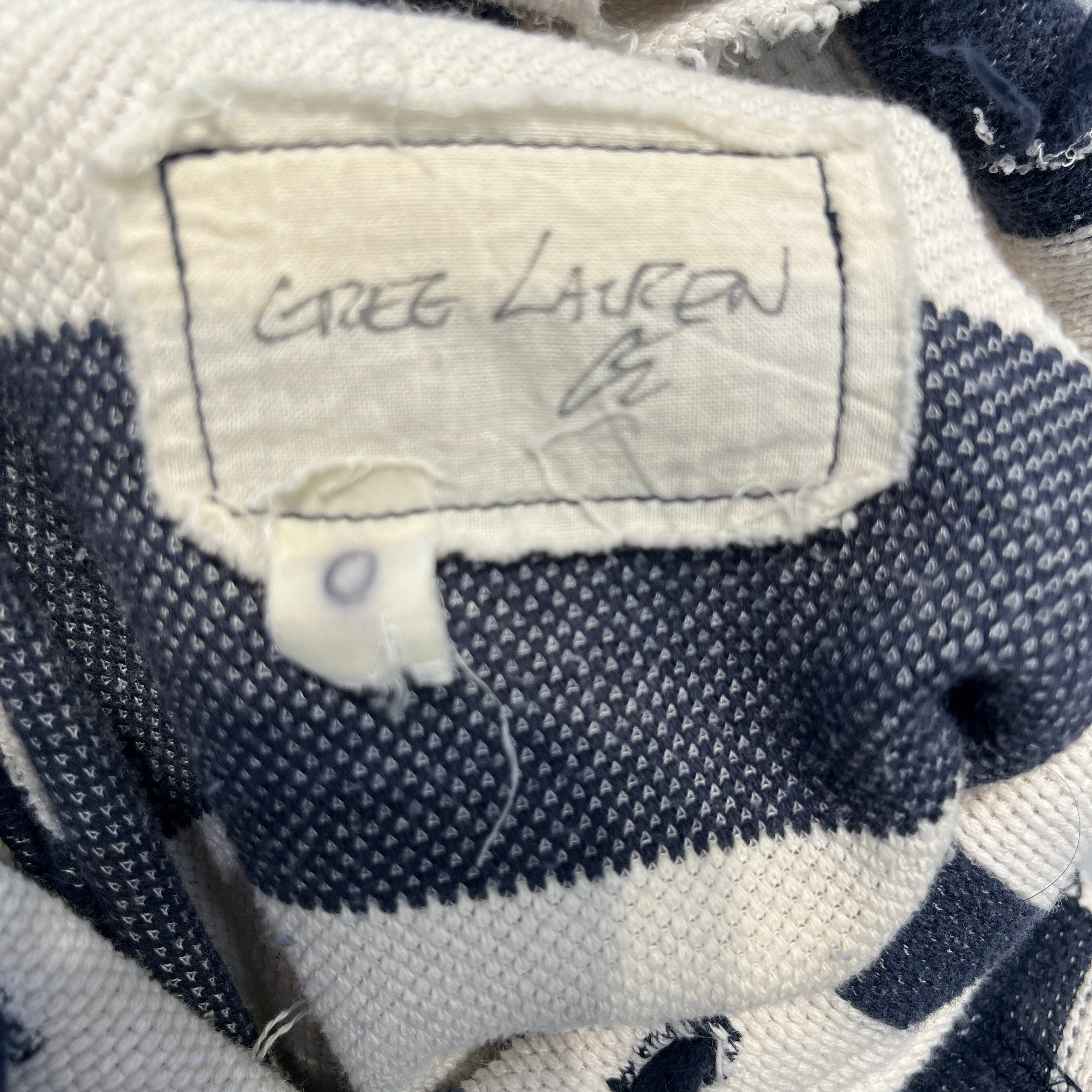 GREG LAUREN/Hoodie/0/Stripe/Cotton/BLU/Distressed/THE MARINER HOODIE view 3