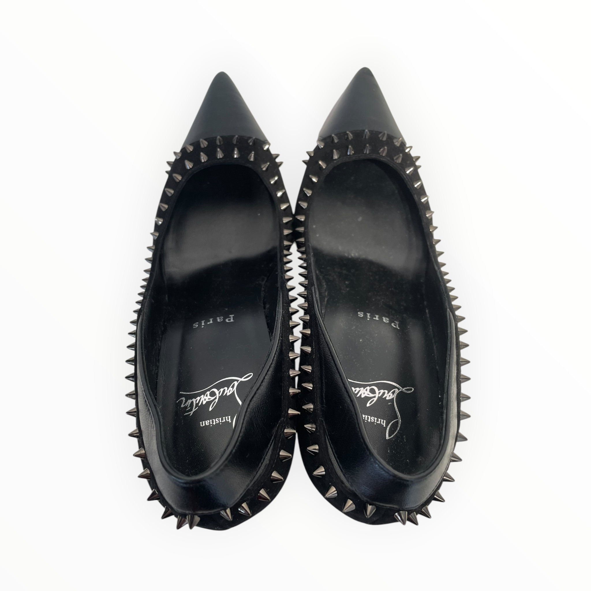 Christian Louboutin/Heels/EU 36.5/Suede/BLK/STUDDED view 3