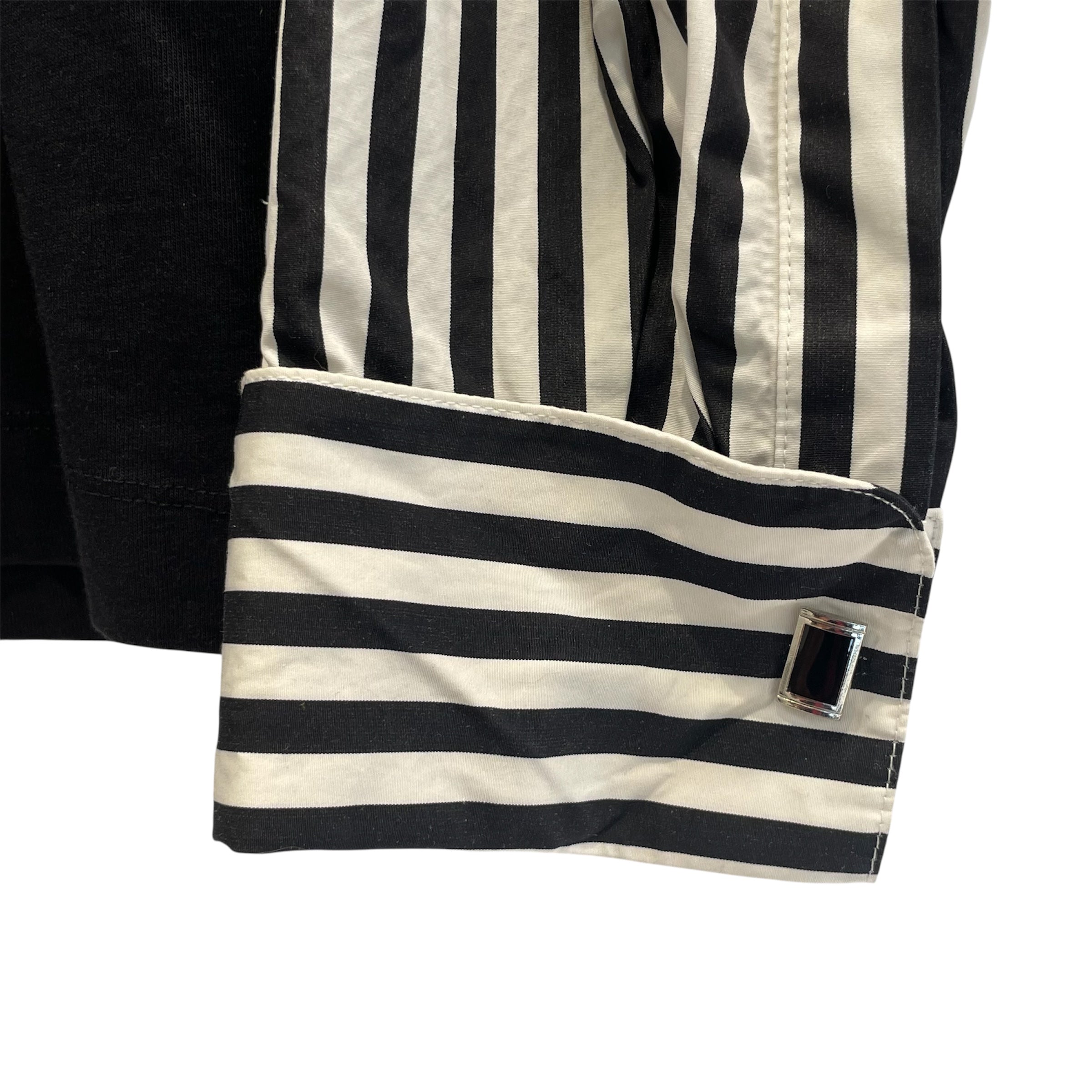 DRIES VAN NOTEN/LS T-Shirt/XS/Cotton/BLK/striped sleeve view 3