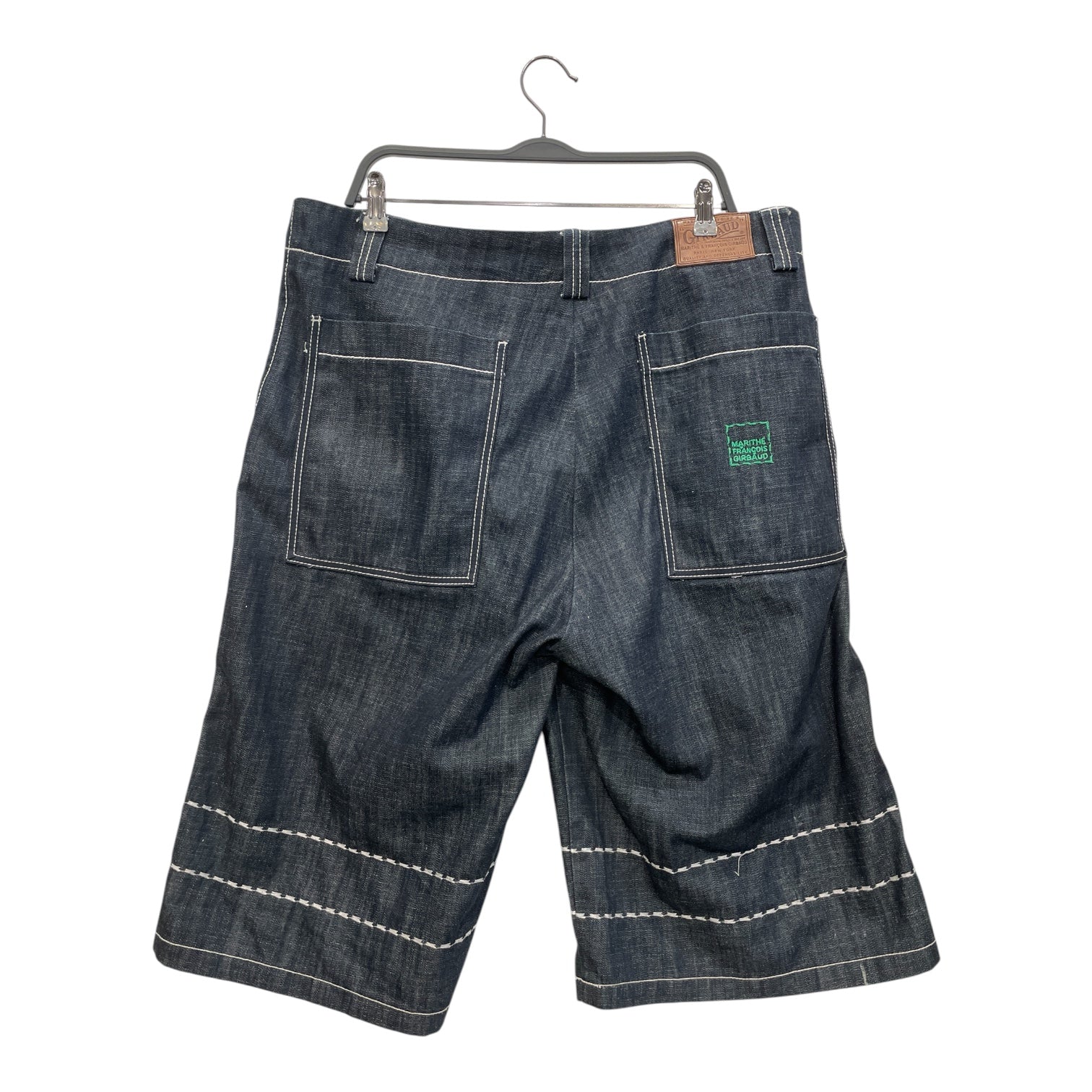 MARITHE FRANCOIS GIRBAUD/Shorts/38/Denim/IDG/GREEN EMBROIDERY CARGO SHORT view 2