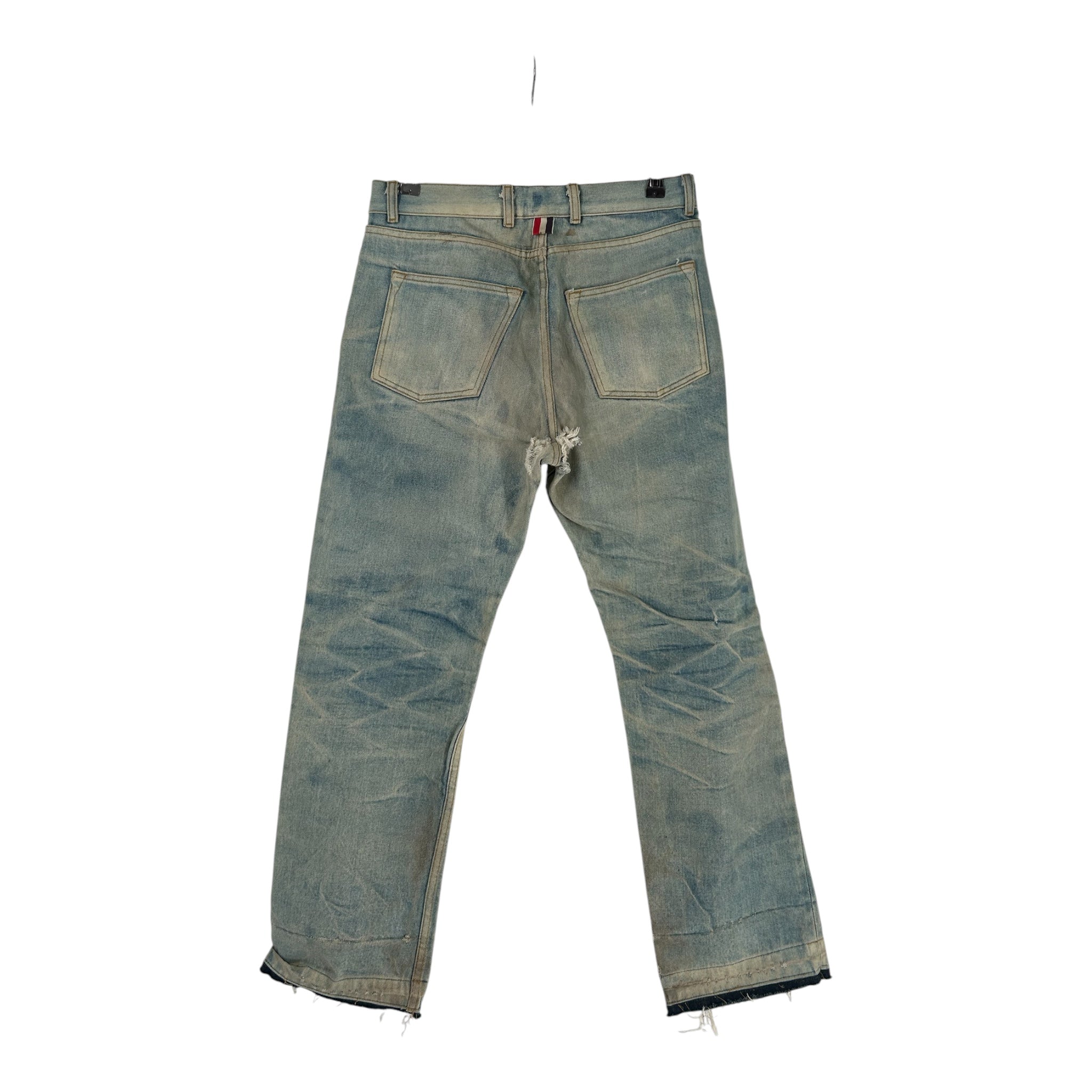 THOM BROWNE. NEW YORK/Skinny Pants/2/Cotton/BLU/ view 2