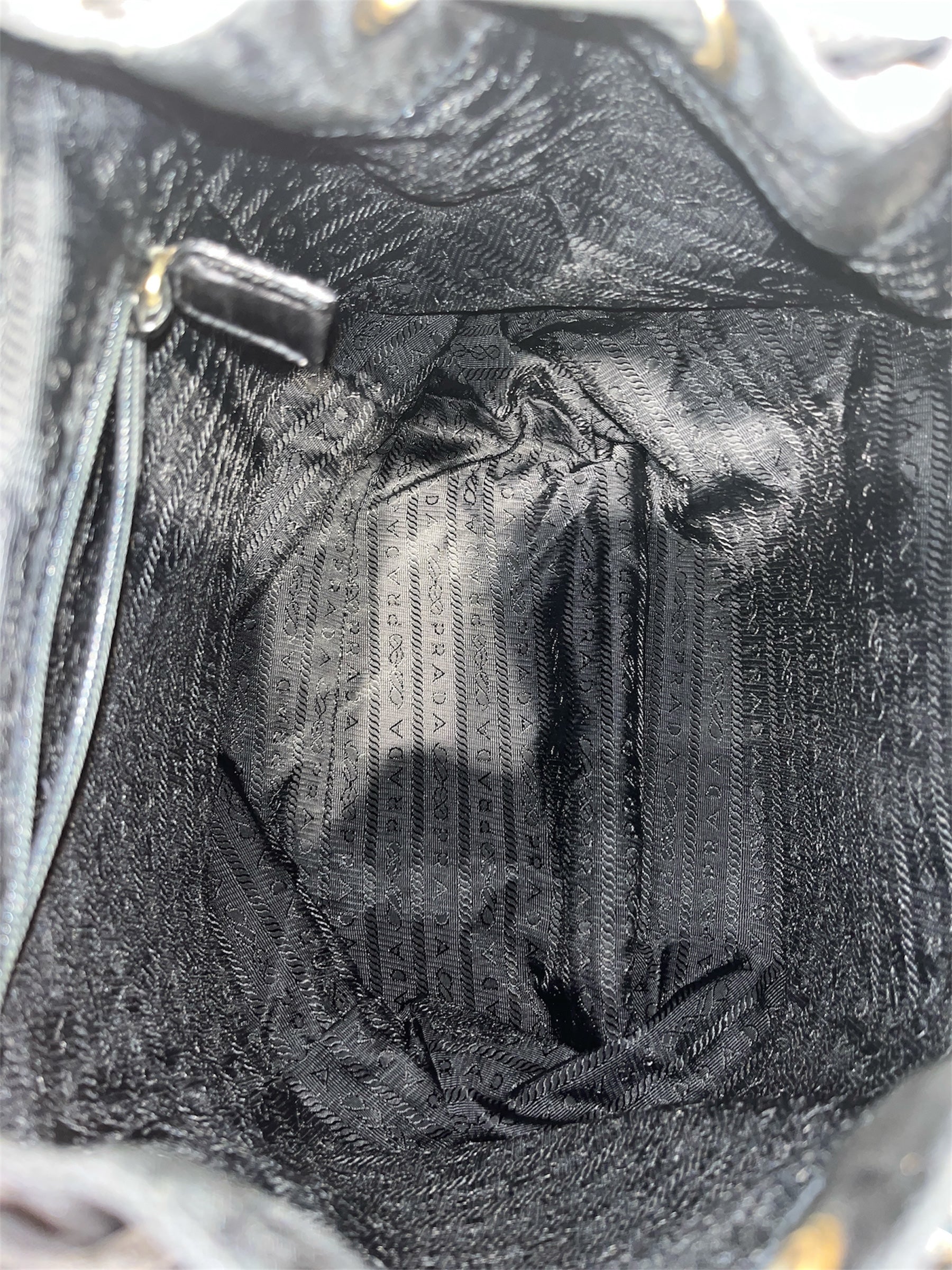 PRADA/Backpack/Nylon/BLK/LEATHER POCKET view 4
