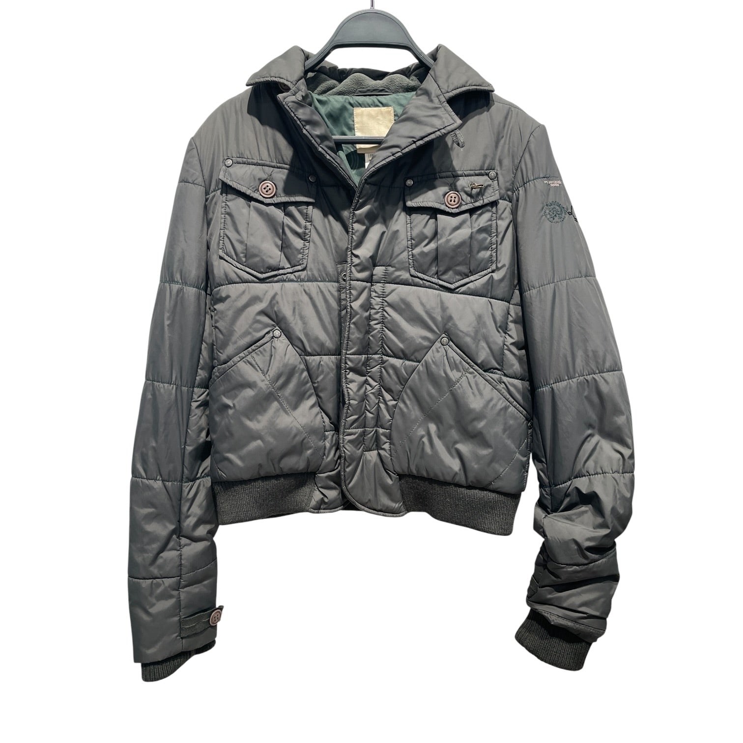 DIESEL/Puffer Jkt/S/Nylon/KHK/Cropped view 1