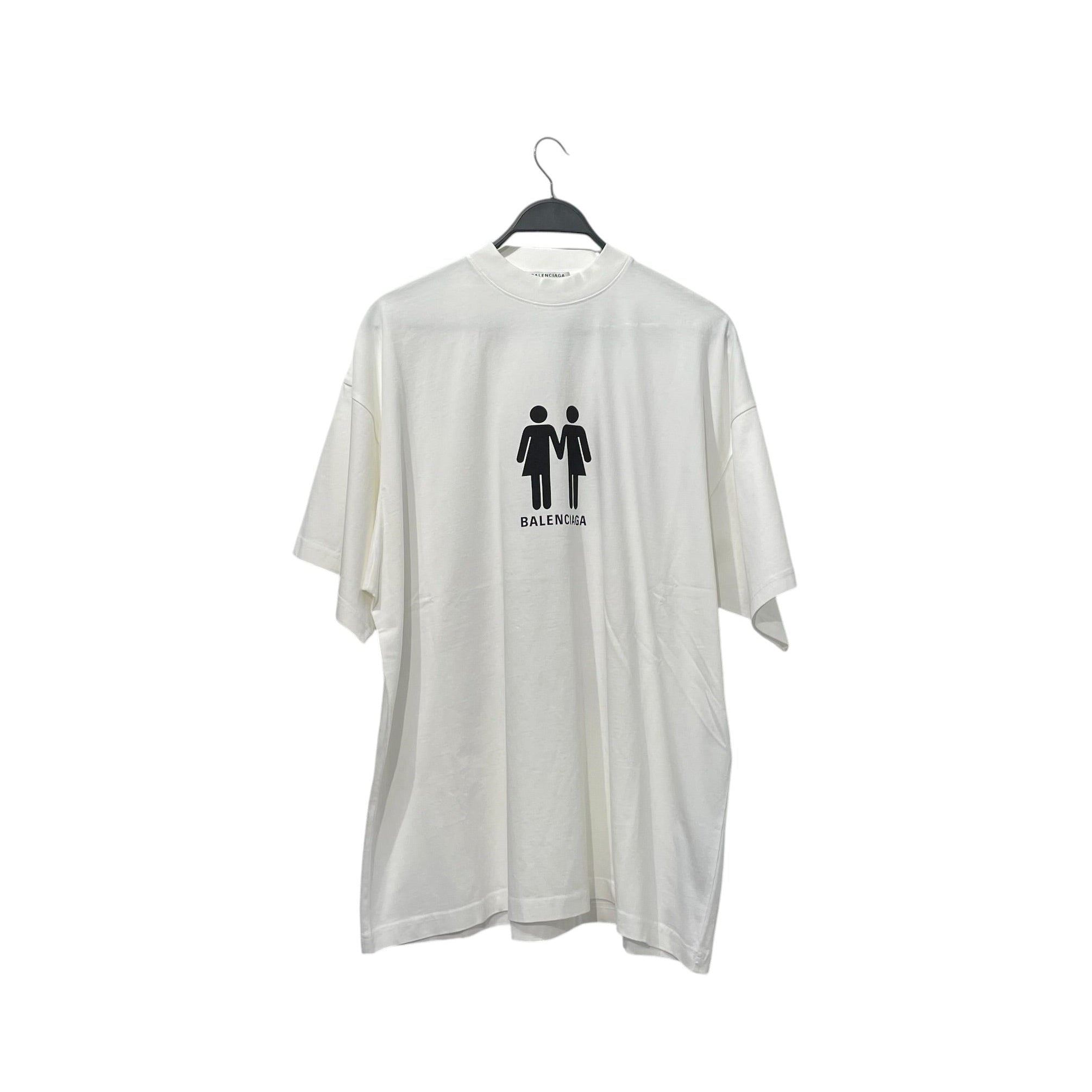 BALENCIAGA/T-Shirt/5/Cotton/WHT/boy girl view 1