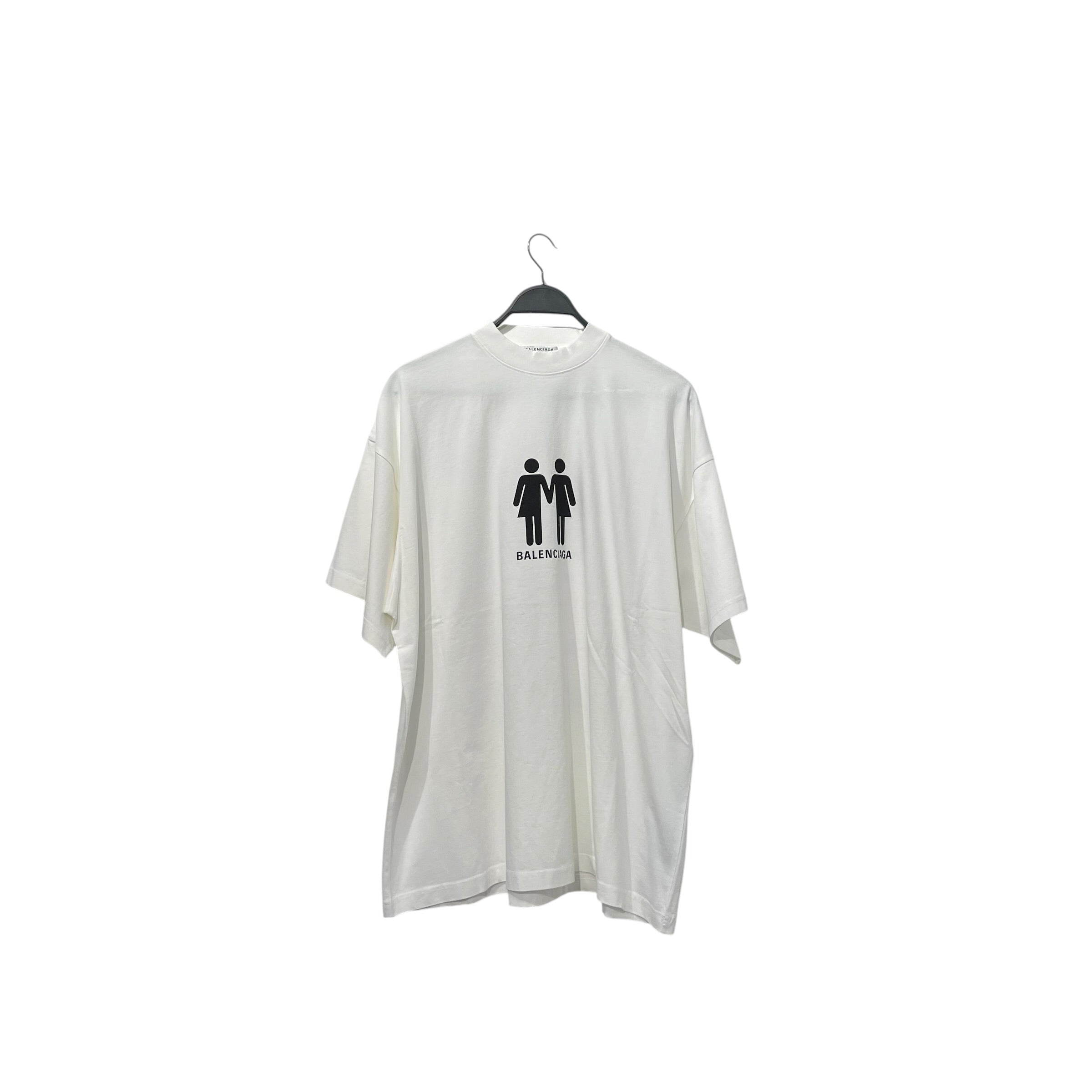 BALENCIAGA/T-Shirt/5/Cotton/WHT/boy girl view 1