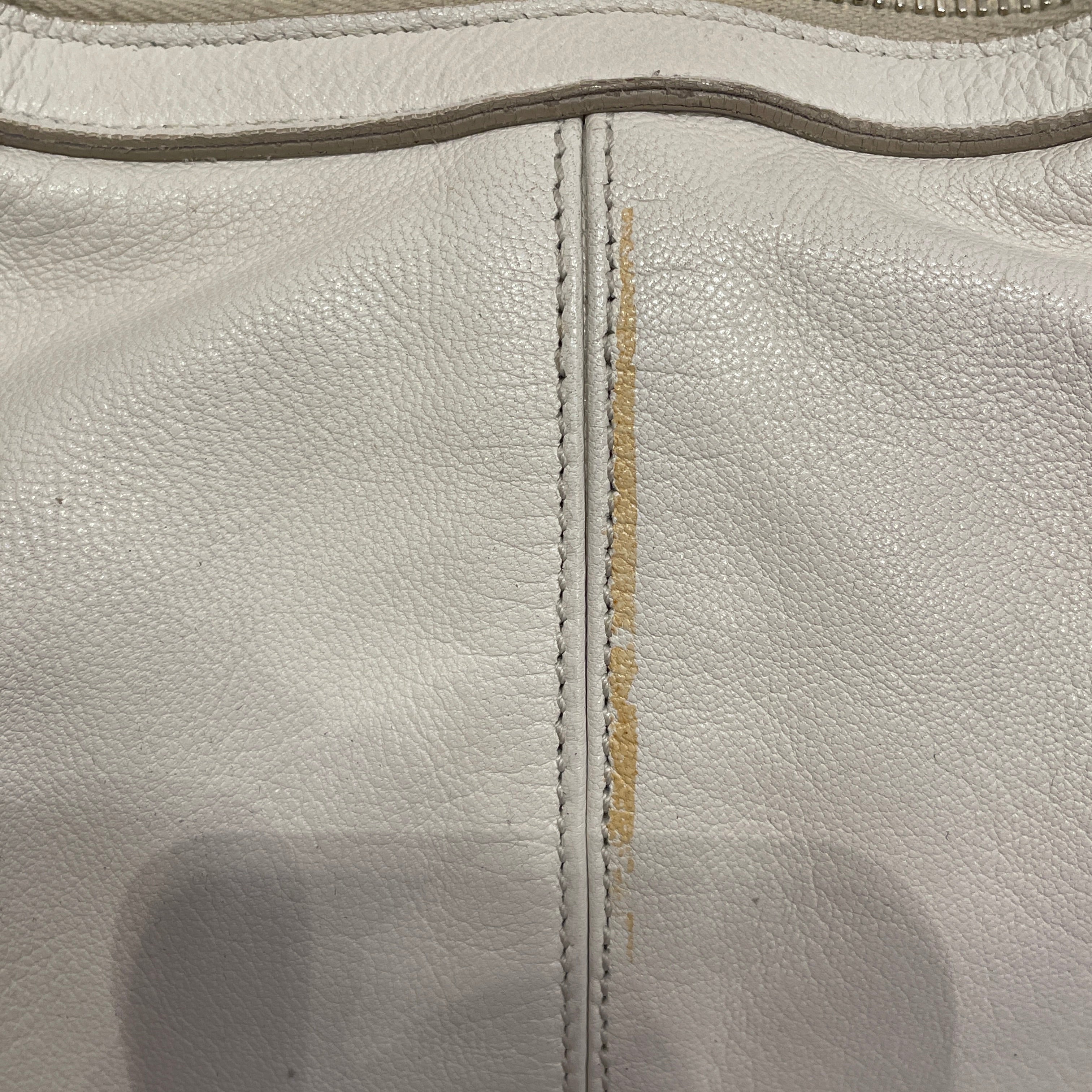 YVES SAINT LAURENT/Hand Bag/Leather/WHT/HOBO BAG view 6