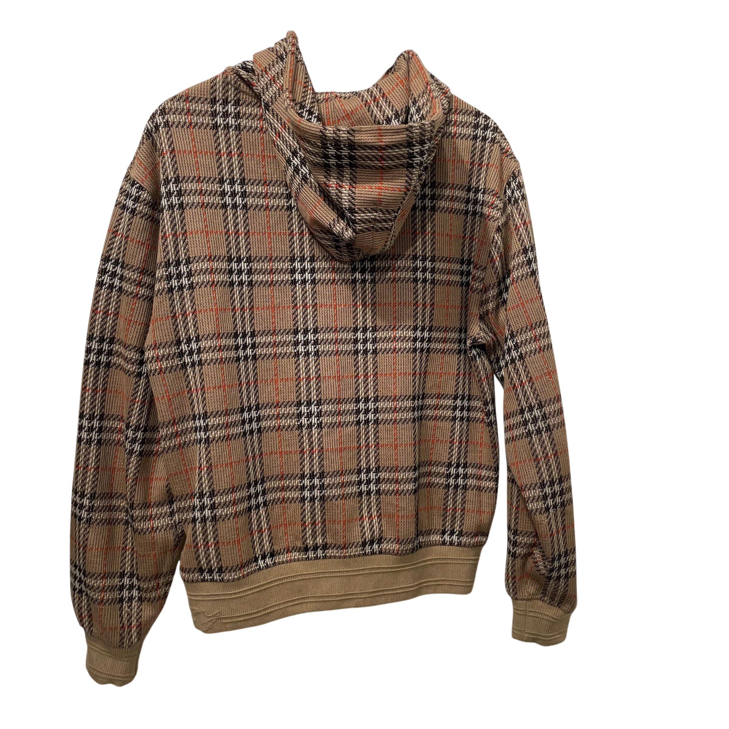 BURBERRY/Zip Up Hoodie/M/Plaid/Cotton/BEG/ view 2
