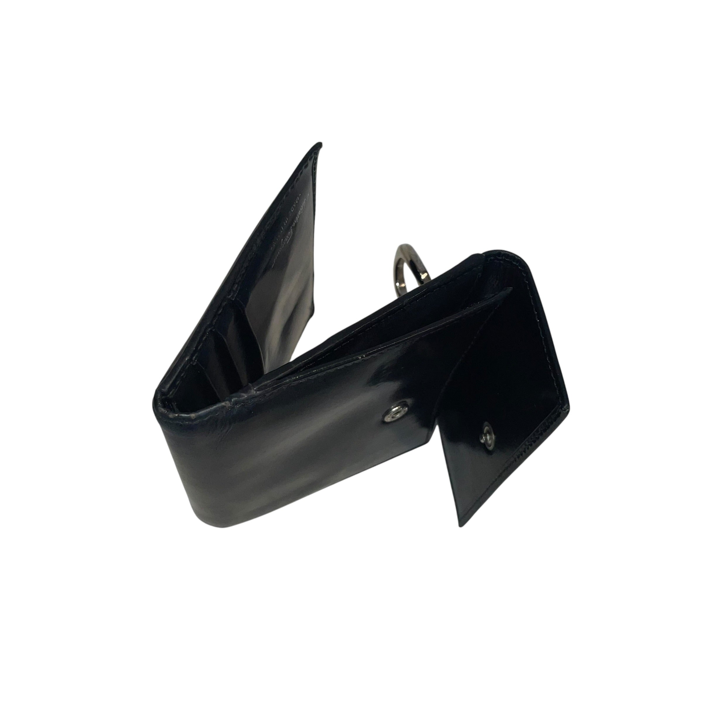 Salvatore Ferragamo/Bifold Wallet/Leather/BLK/LEATHER SLVER HRDWARE LOGO view 6