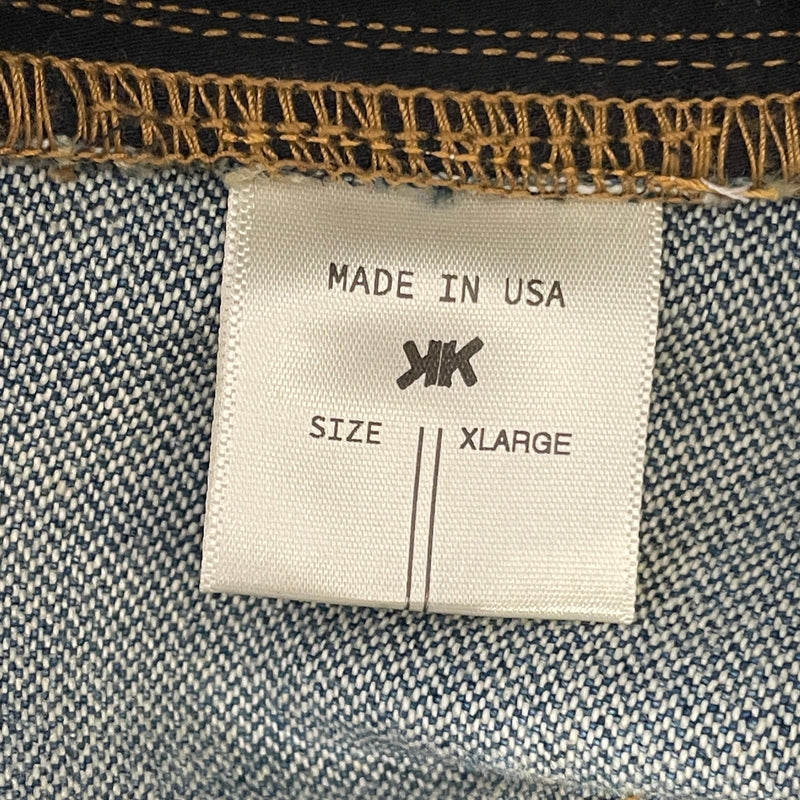 K-TWO STUDIOS/Straight Pants/XL/Cotton/IDG/WAXED DENIM