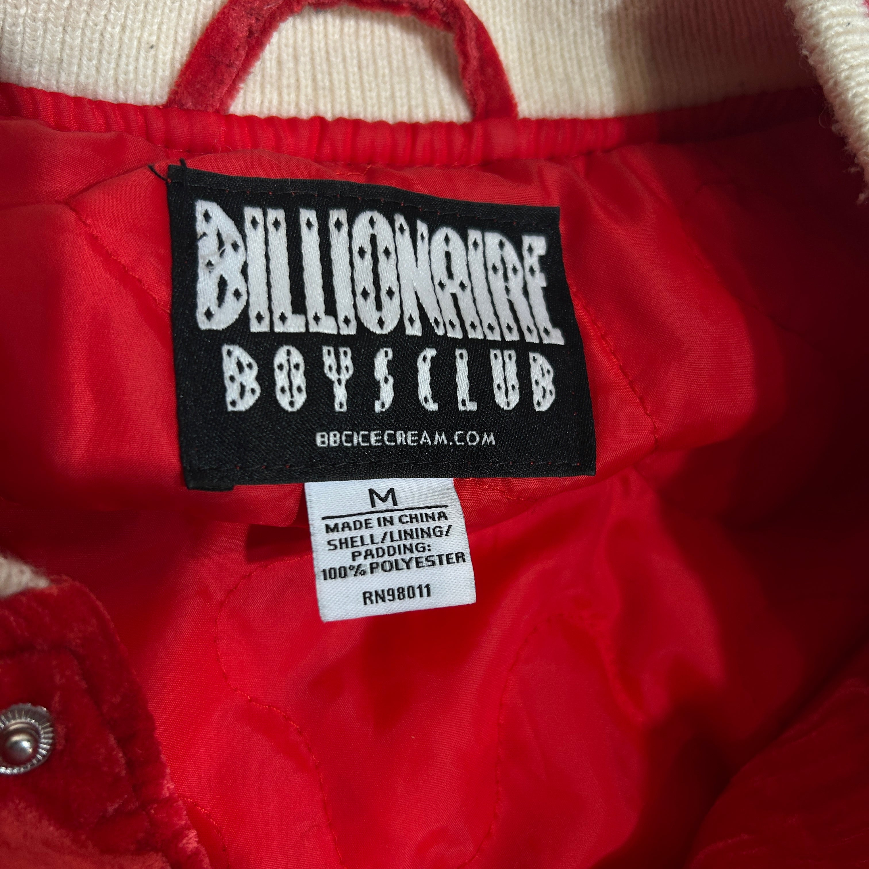 BILLIONAIRE BOYS CLUB/Jacket/M/Rayon/RED/Stardust Varsity Jacket view 3