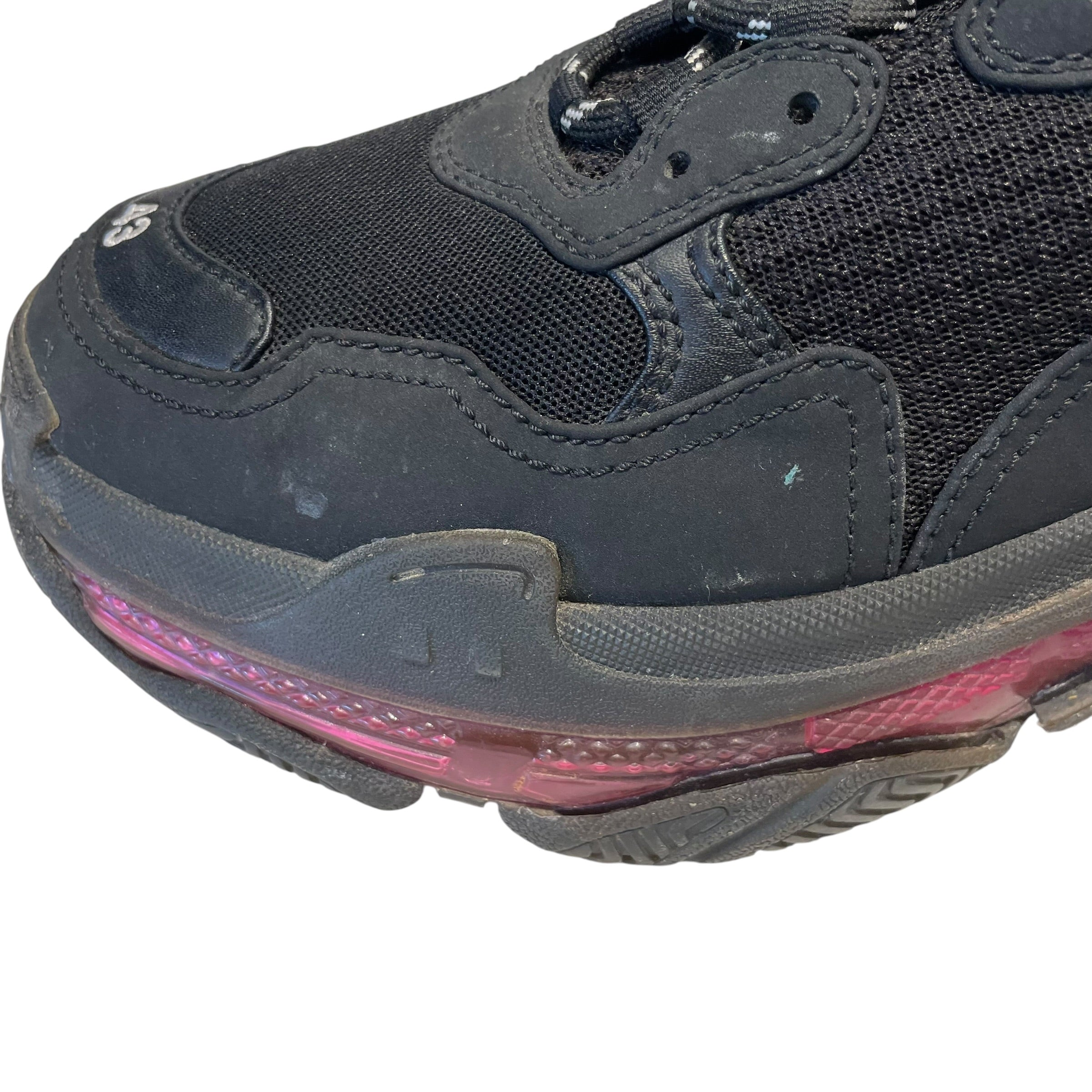 BALENCIAGA/Low-Sneakers/US 10/BLK/TRIPLE S SNEAKERS PINK SOLE view 9