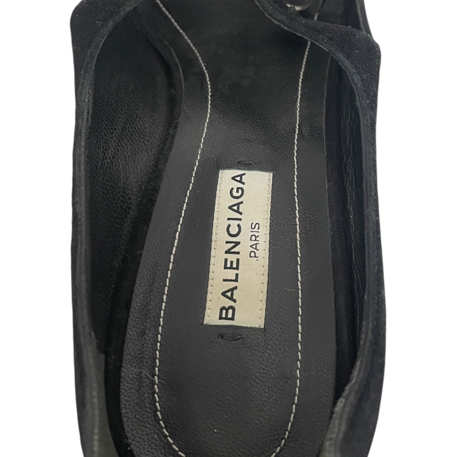 BALENCIAGA/Heels/EU 39/Suede/BLK/ view 3