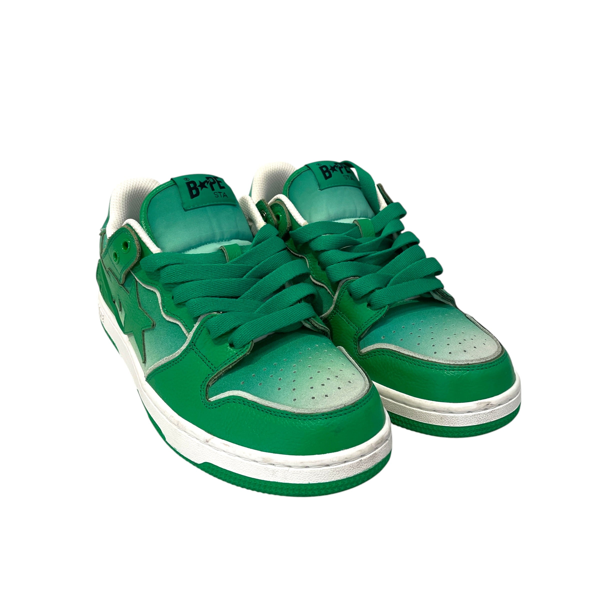 BAPE STA!/Low-Sneakers/US 9/Leather/GRN/Sk8 Sta 4 M1 view 1