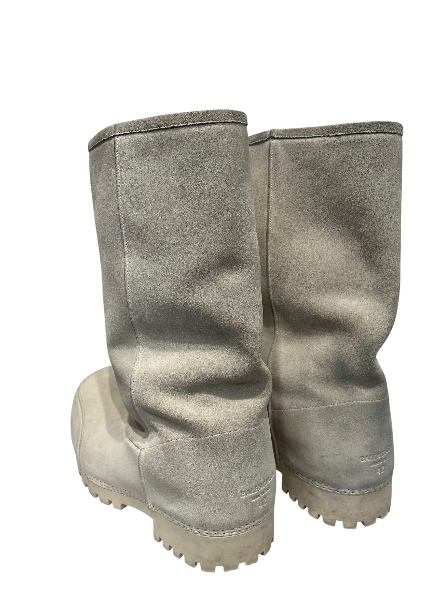 BALENCIAGA/Boots/EU 42/Suede/CRM/ALASKA FUR HIGH BOOTS view 2