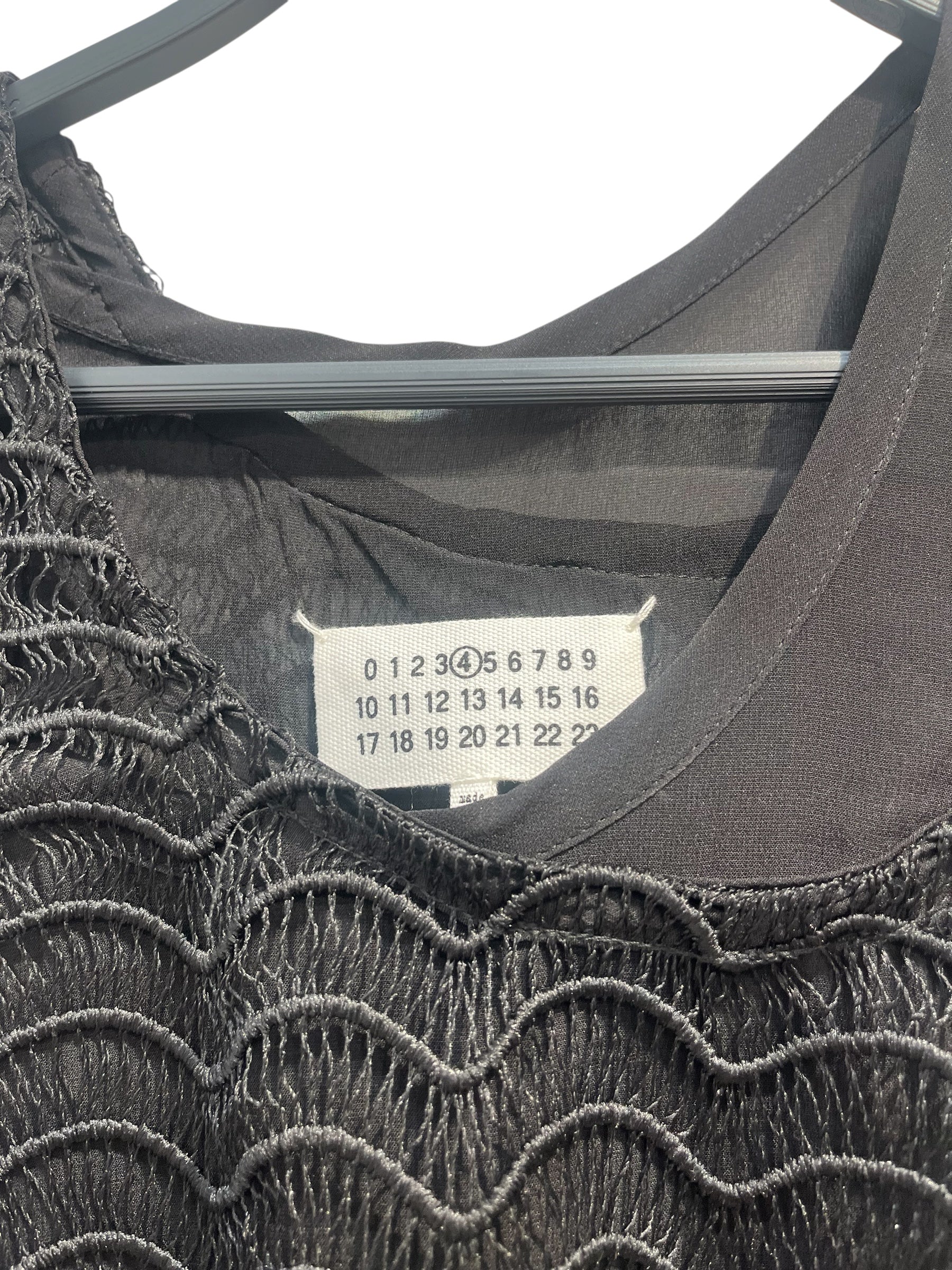 Maison Margiela/SL Blouse/XS/Polyester/BLK/DOUBLE LAYER MESH TANK view 3