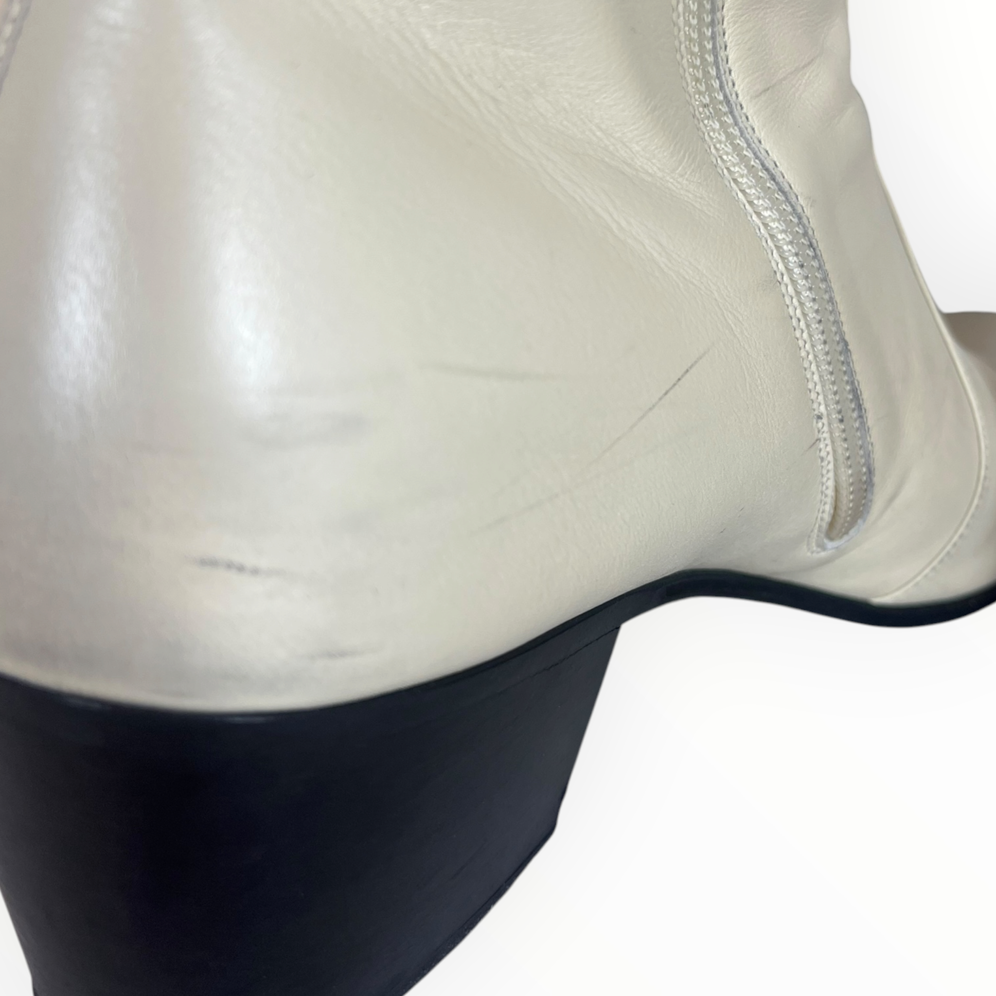 YVES SAINT LAURENT/Boots/EU 42/Leather/WHT/VASSILI BOOTS view 8