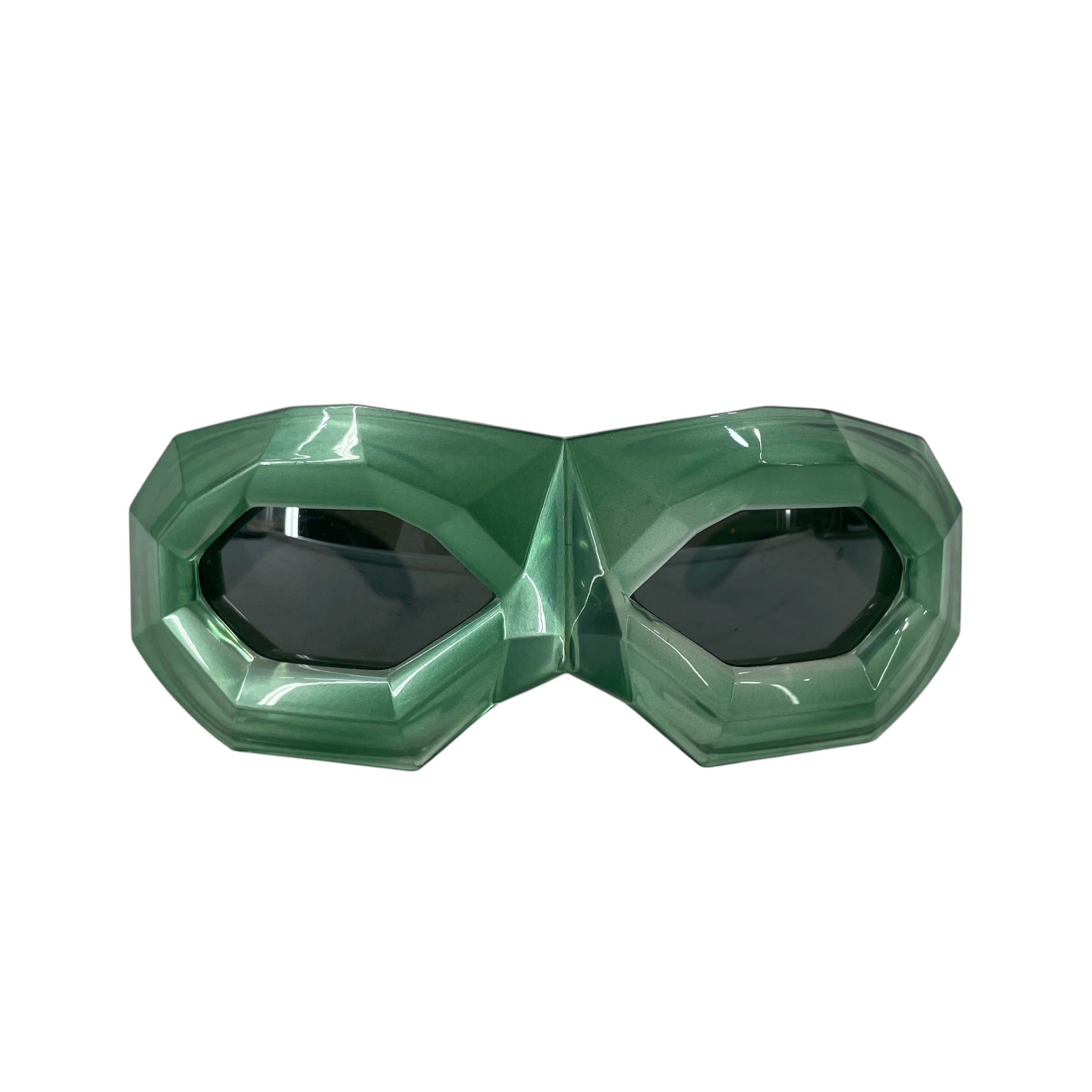 Walter Van Beirendonck/LINDA FARROW/Sunglasses/Plastic/GRN/DIAMOND SUNGLASSES view 1