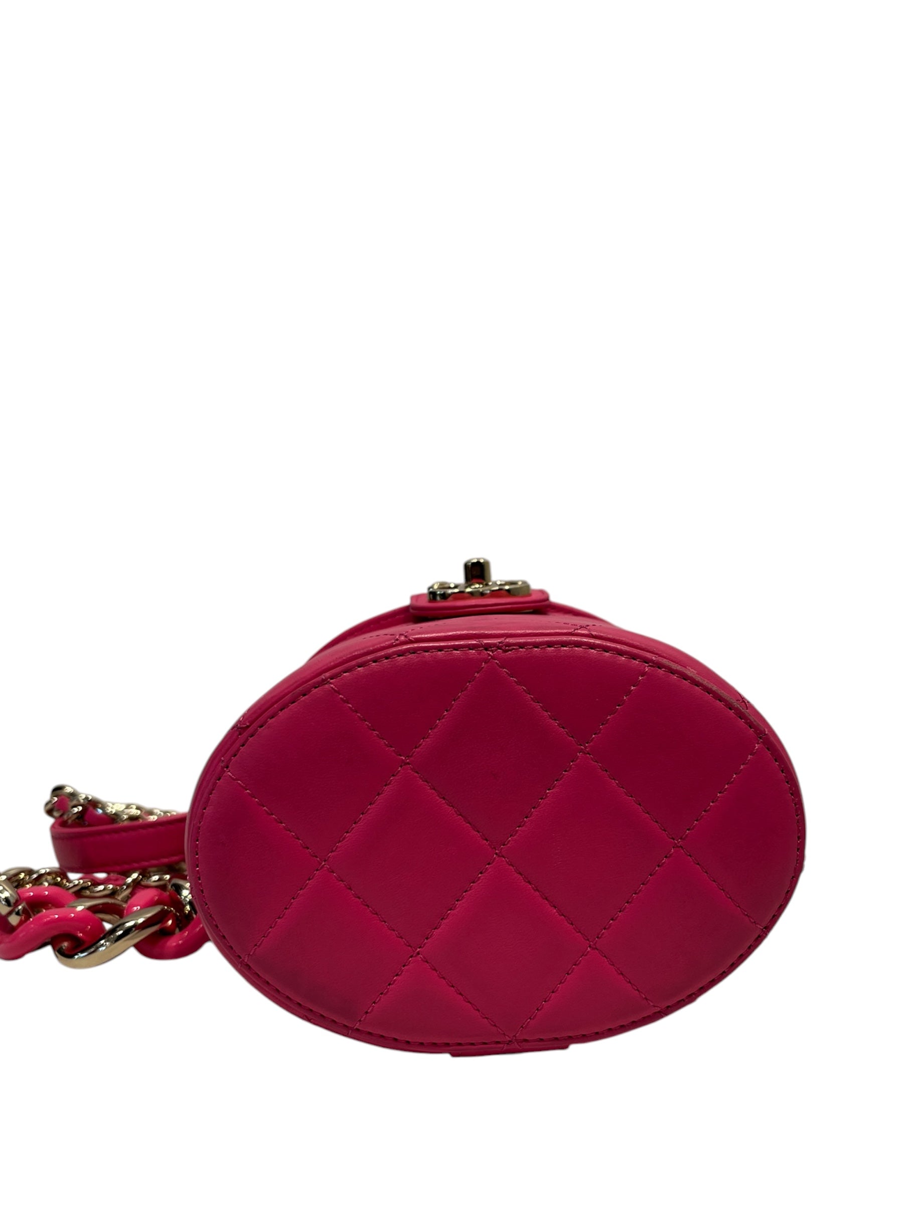 CHANEL/Cross Body Bag/Leather/PNK/Chain Vanity Case view 3